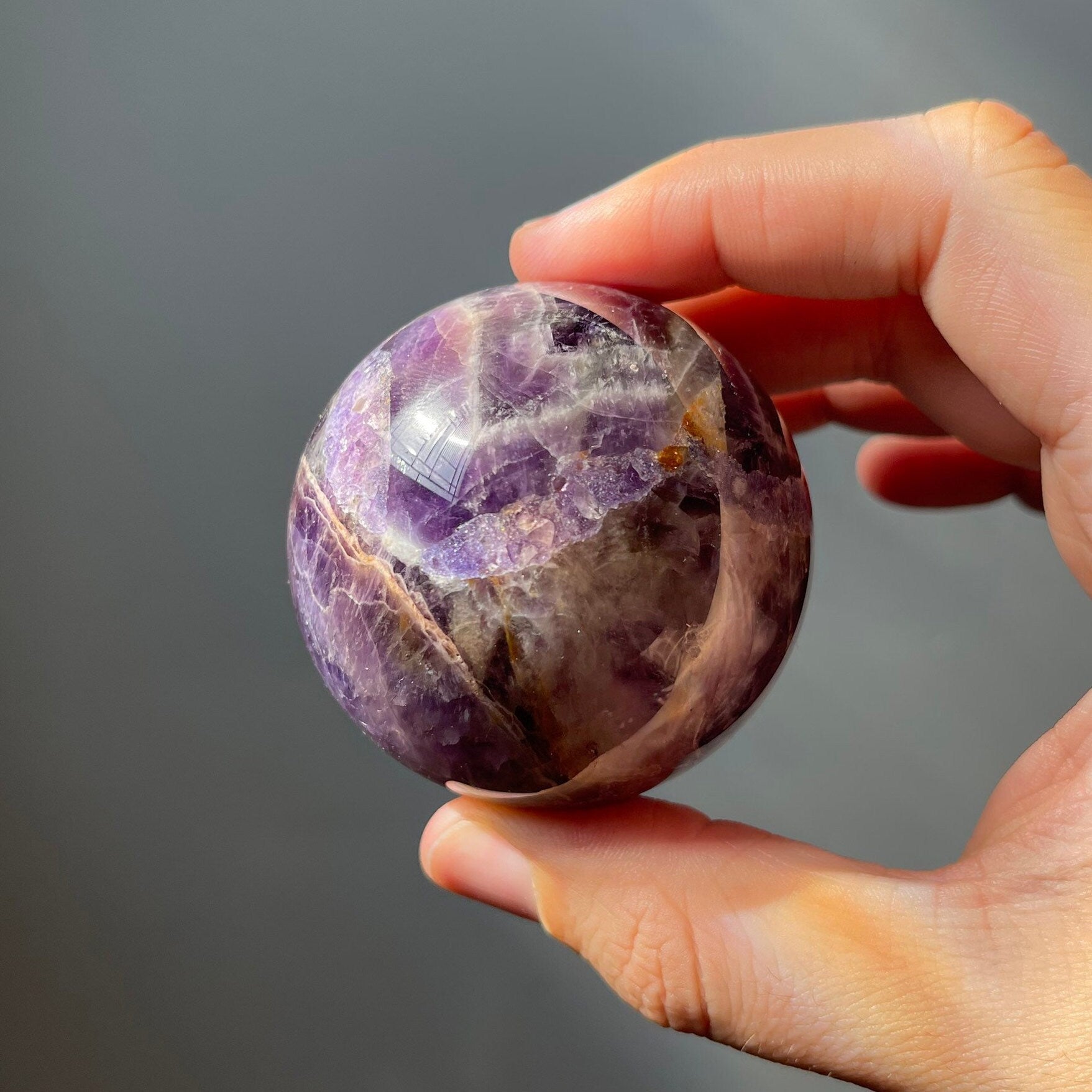 Dream Amethyst Sphere | Chevron Amethyst | Crystal Ball