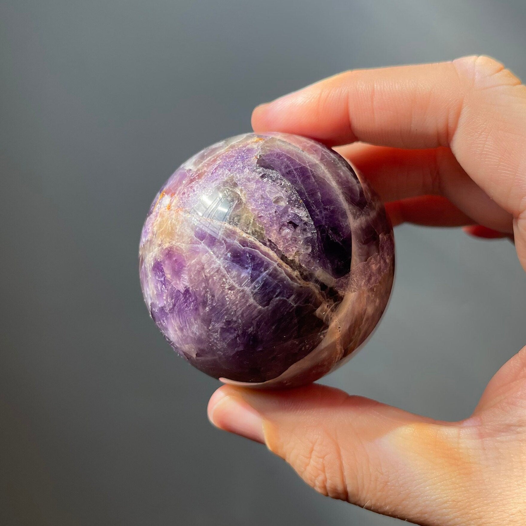 Dream Amethyst Sphere | Chevron Amethyst | Crystal Ball