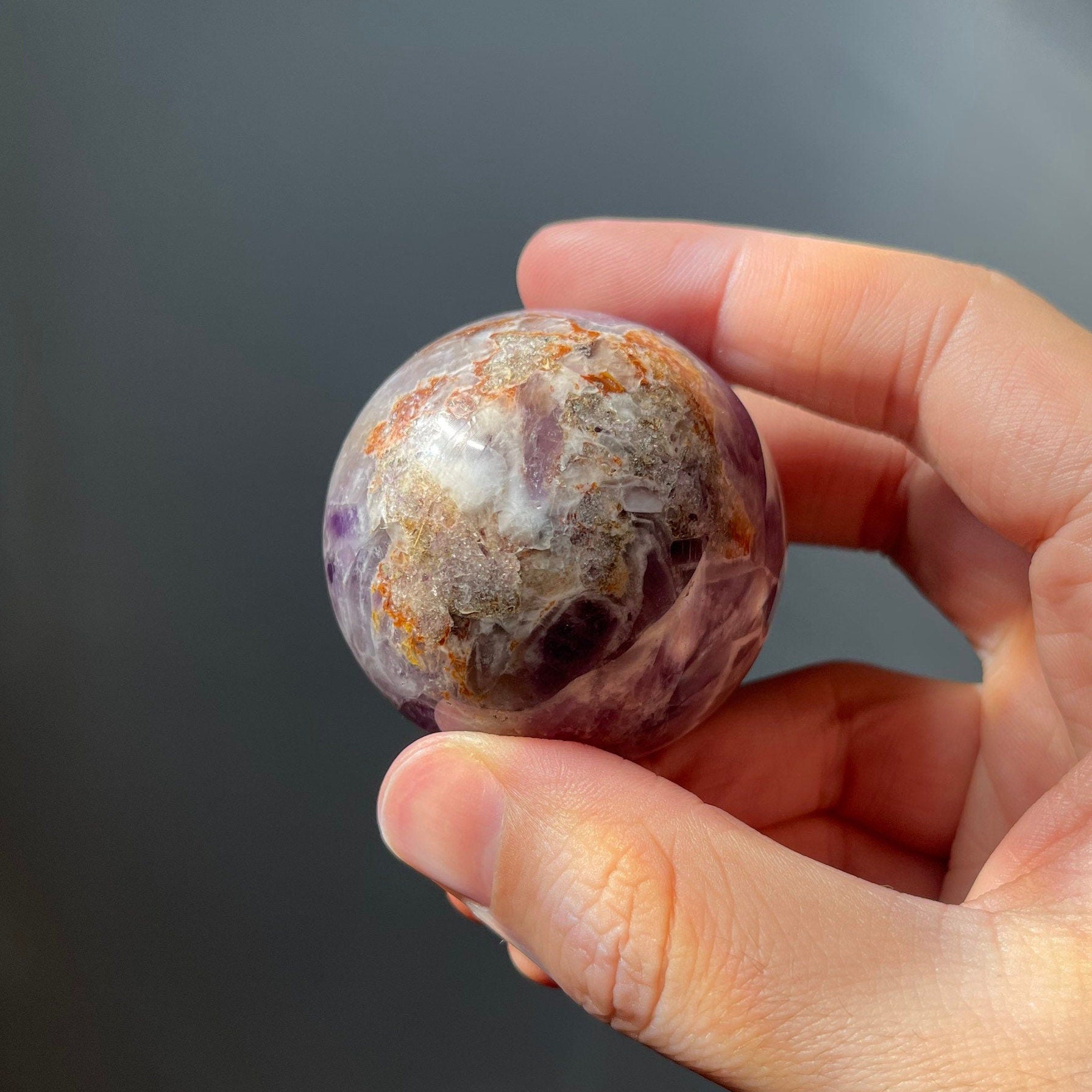 Dream Amethyst Sphere | Chevron Amethyst | Crystal Ball