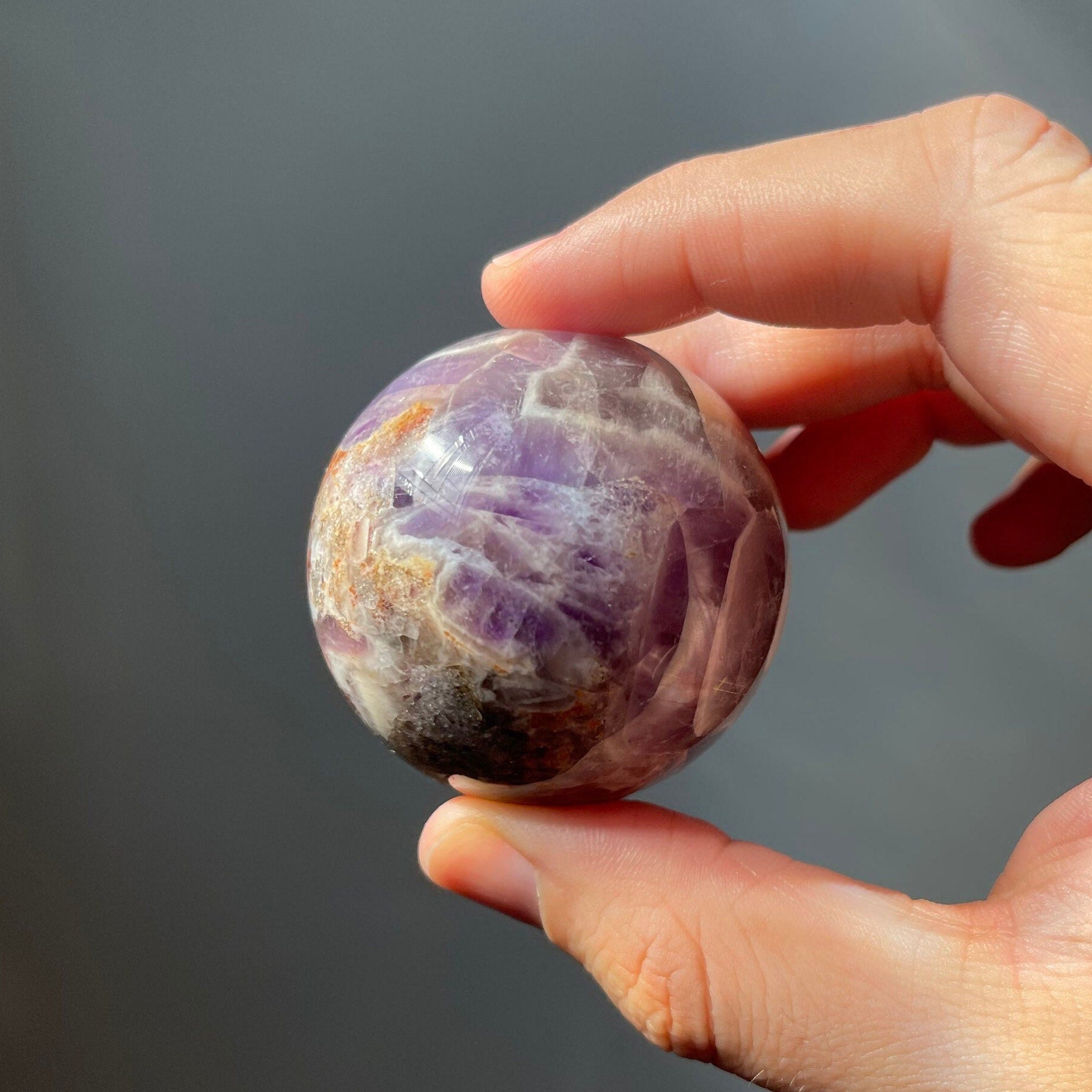 Dream Amethyst Sphere | Chevron Amethyst | Crystal Ball