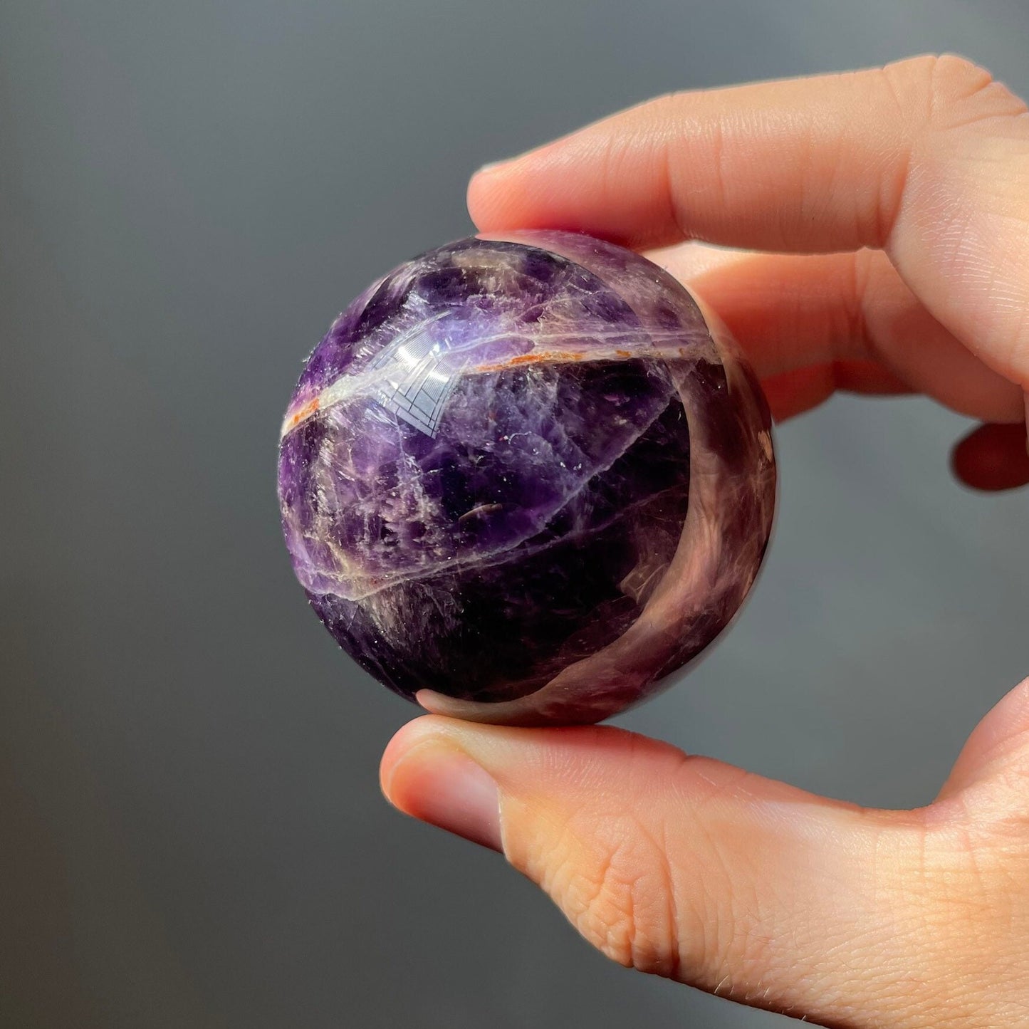 Dream Amethyst Sphere | Chevron Amethyst | Crystal Ball