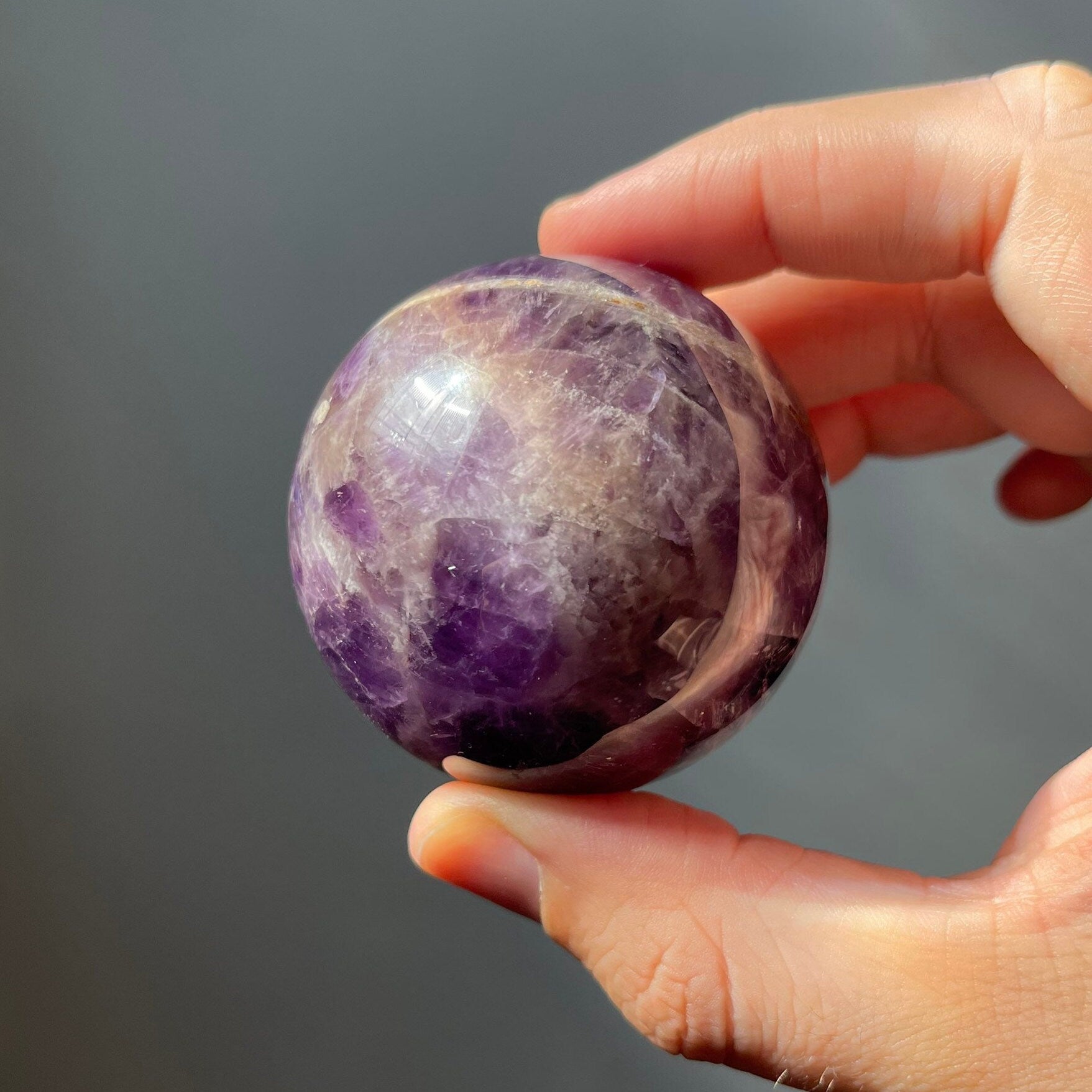 Dream Amethyst Sphere | Chevron Amethyst | Crystal Ball