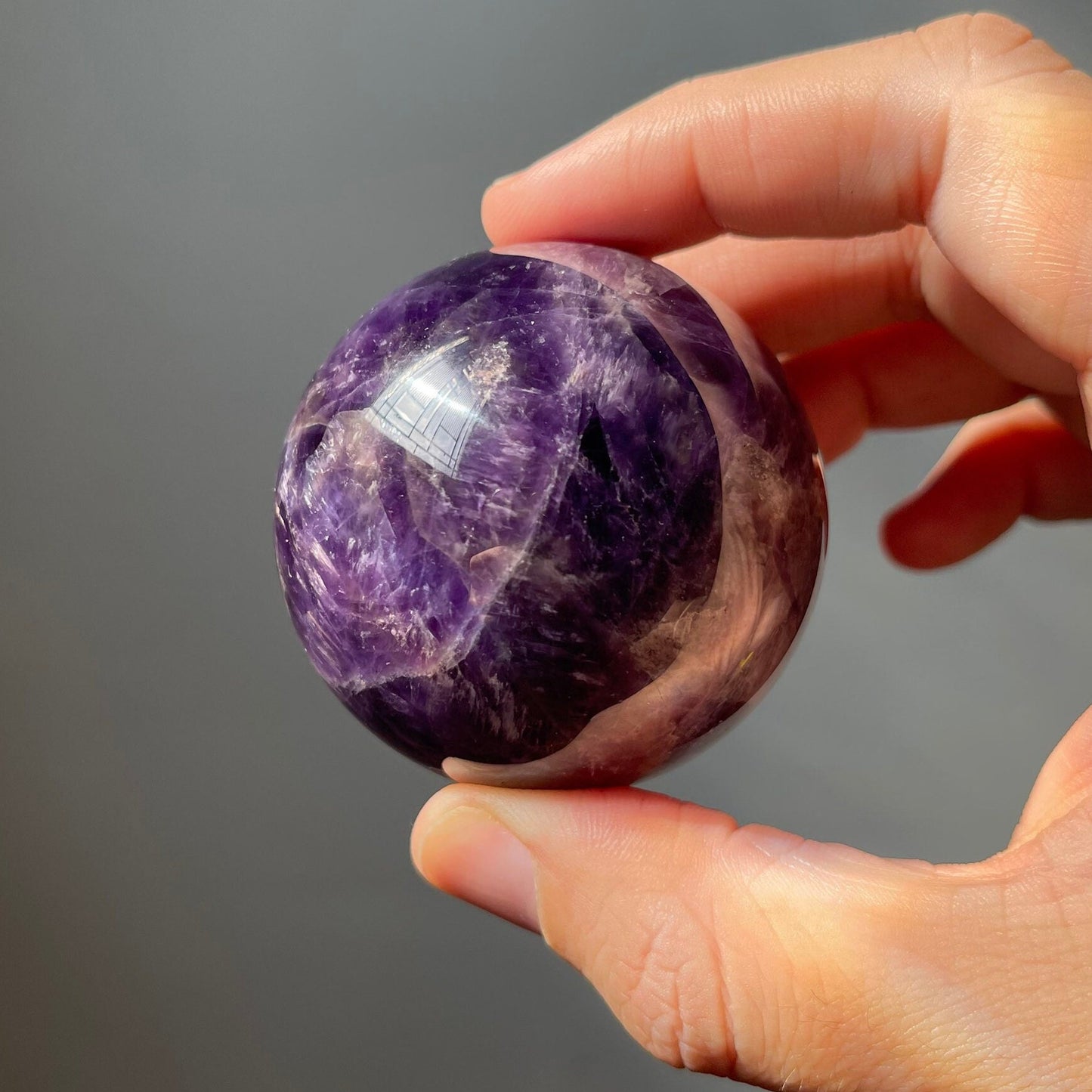 Dream Amethyst Sphere | Chevron Amethyst | Crystal Ball