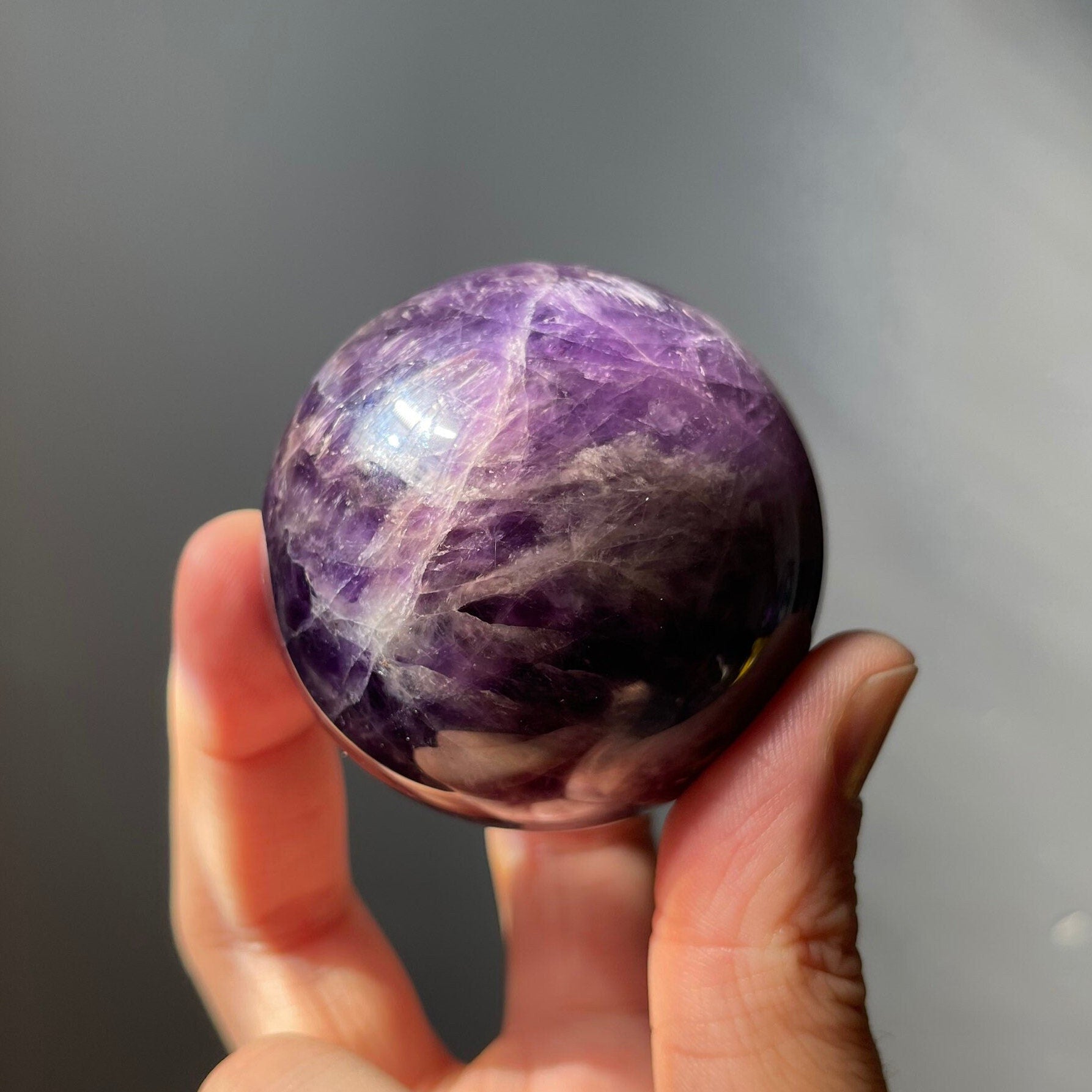 Dream Amethyst Sphere | Chevron Amethyst | Crystal Ball