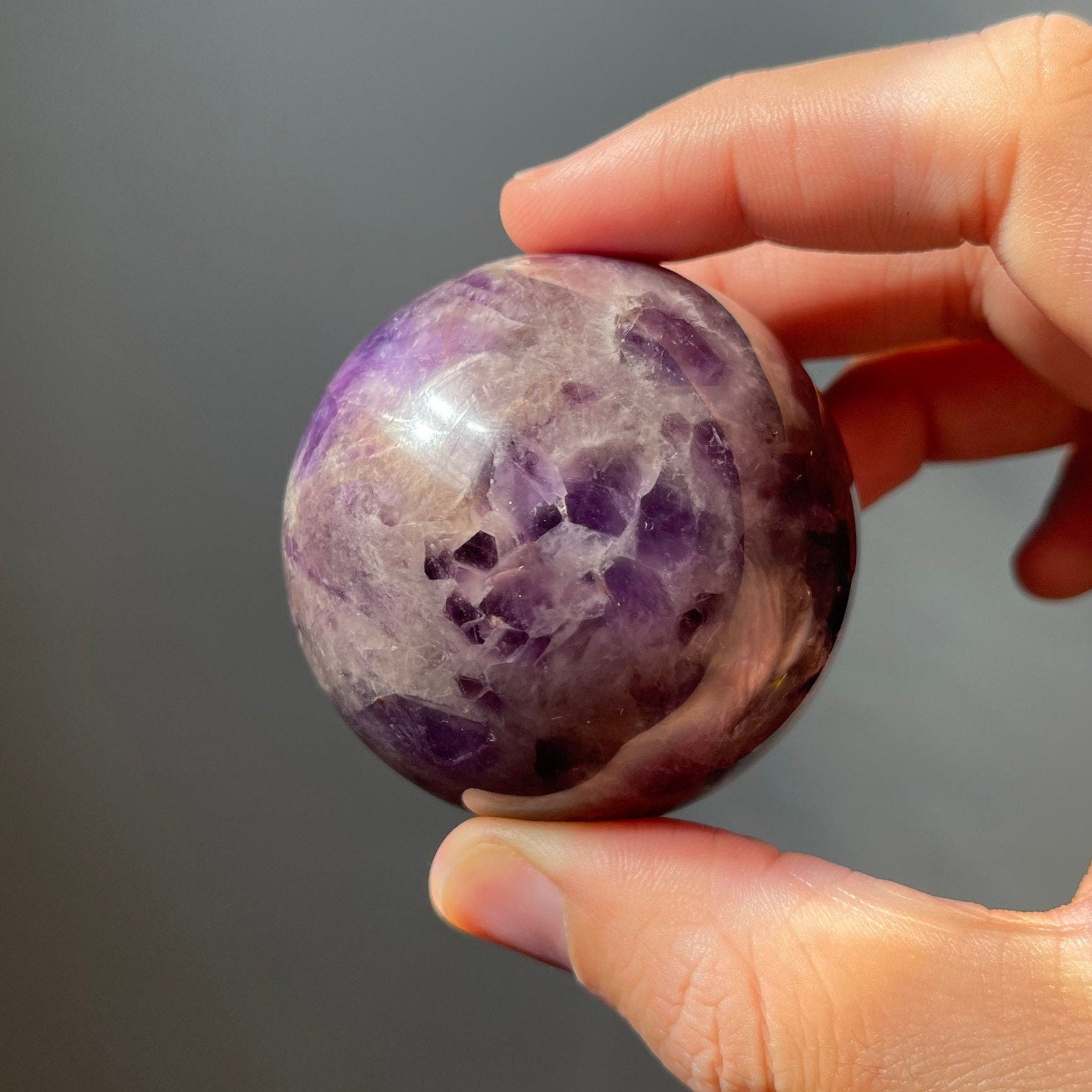 Dream Amethyst Sphere | Chevron Amethyst | Crystal Ball