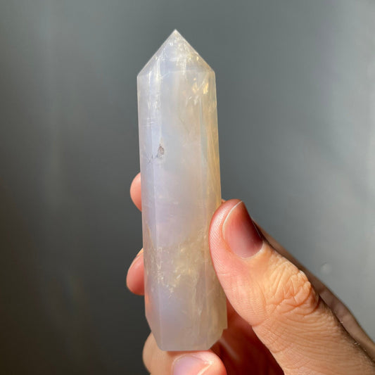 Blue Rose Quartz Crystal Tower | Crystal Point | Meditation & Healing Wand