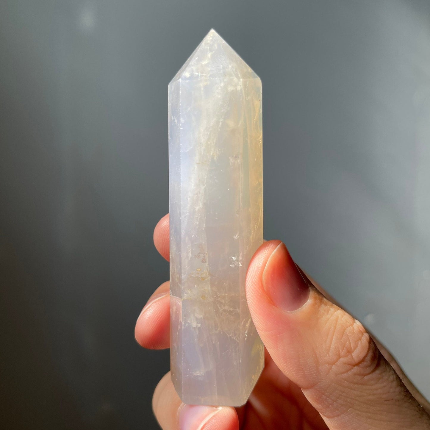 Blue Rose Quartz Crystal Tower | Crystal Point | Meditation & Healing Wand