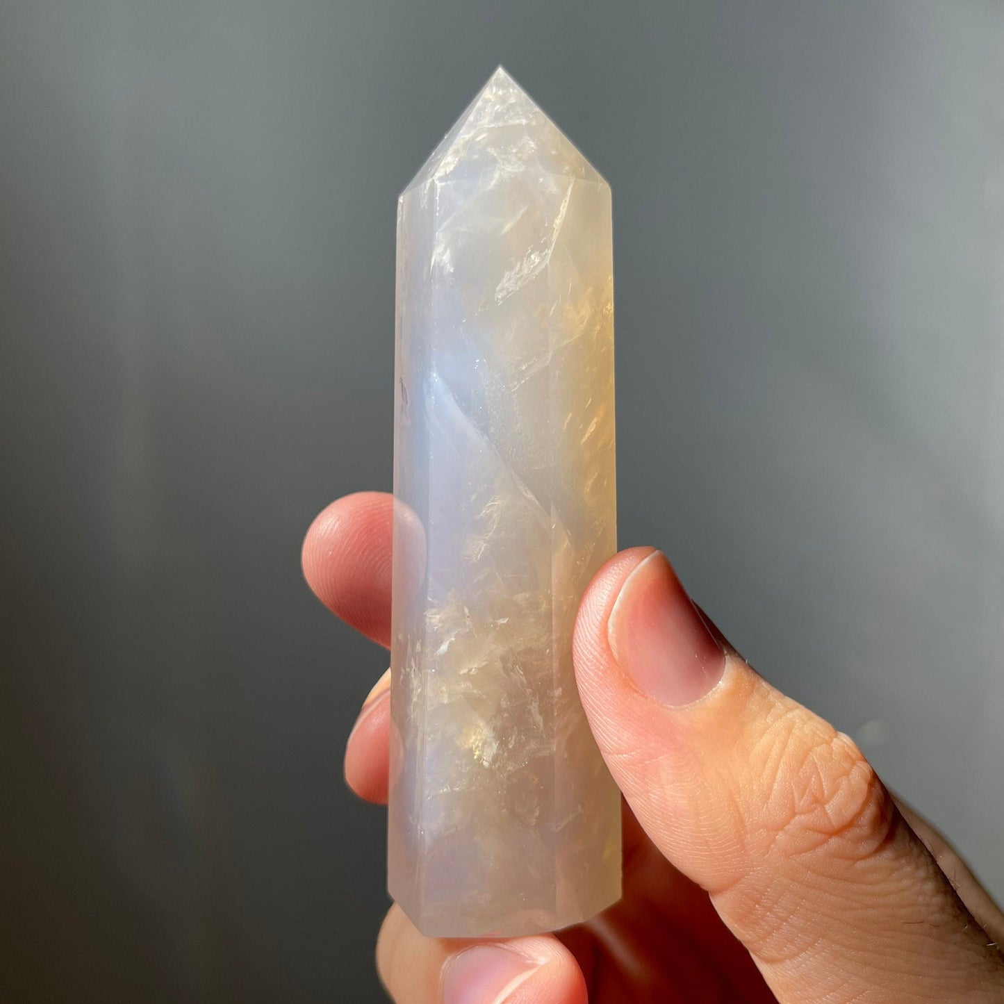 Blue Rose Quartz Crystal Tower | Crystal Point | Meditation & Healing Wand