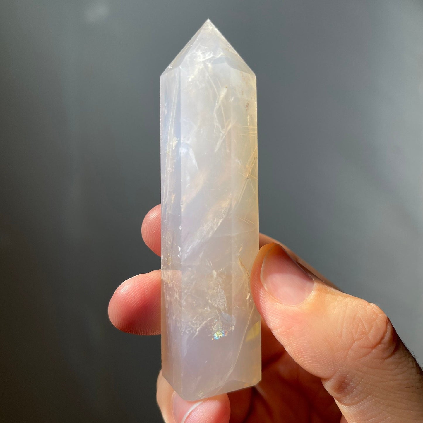 Blue Rose Quartz Crystal Tower | Crystal Point | Meditation & Healing Wand