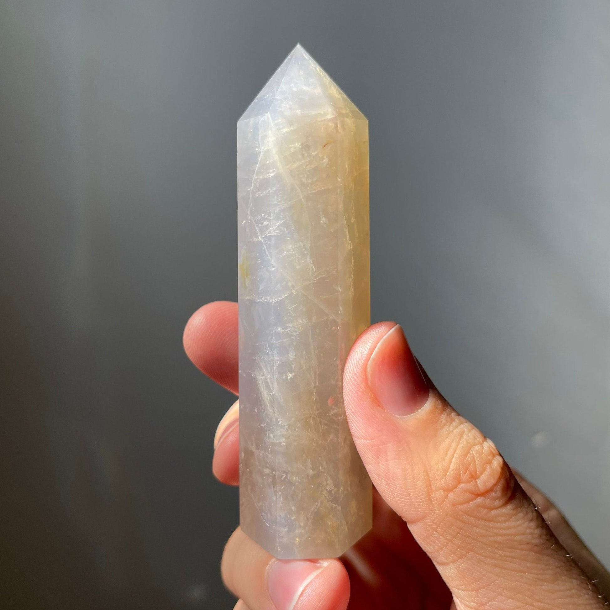 Blue Rose Quartz Crystal Tower | Crystal Point | Meditation & Healing Wand