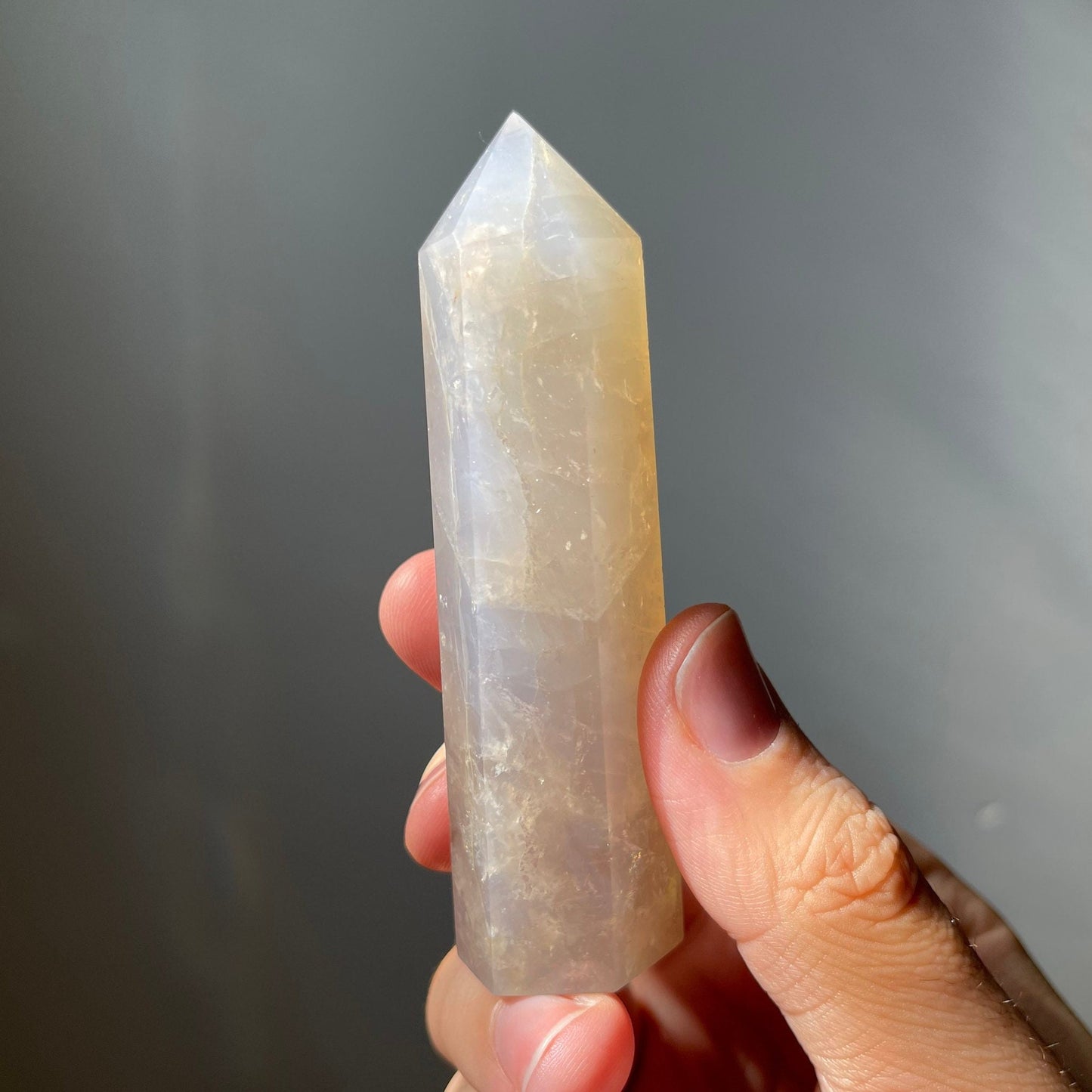 Blue Rose Quartz Crystal Tower | Crystal Point | Meditation & Healing Wand