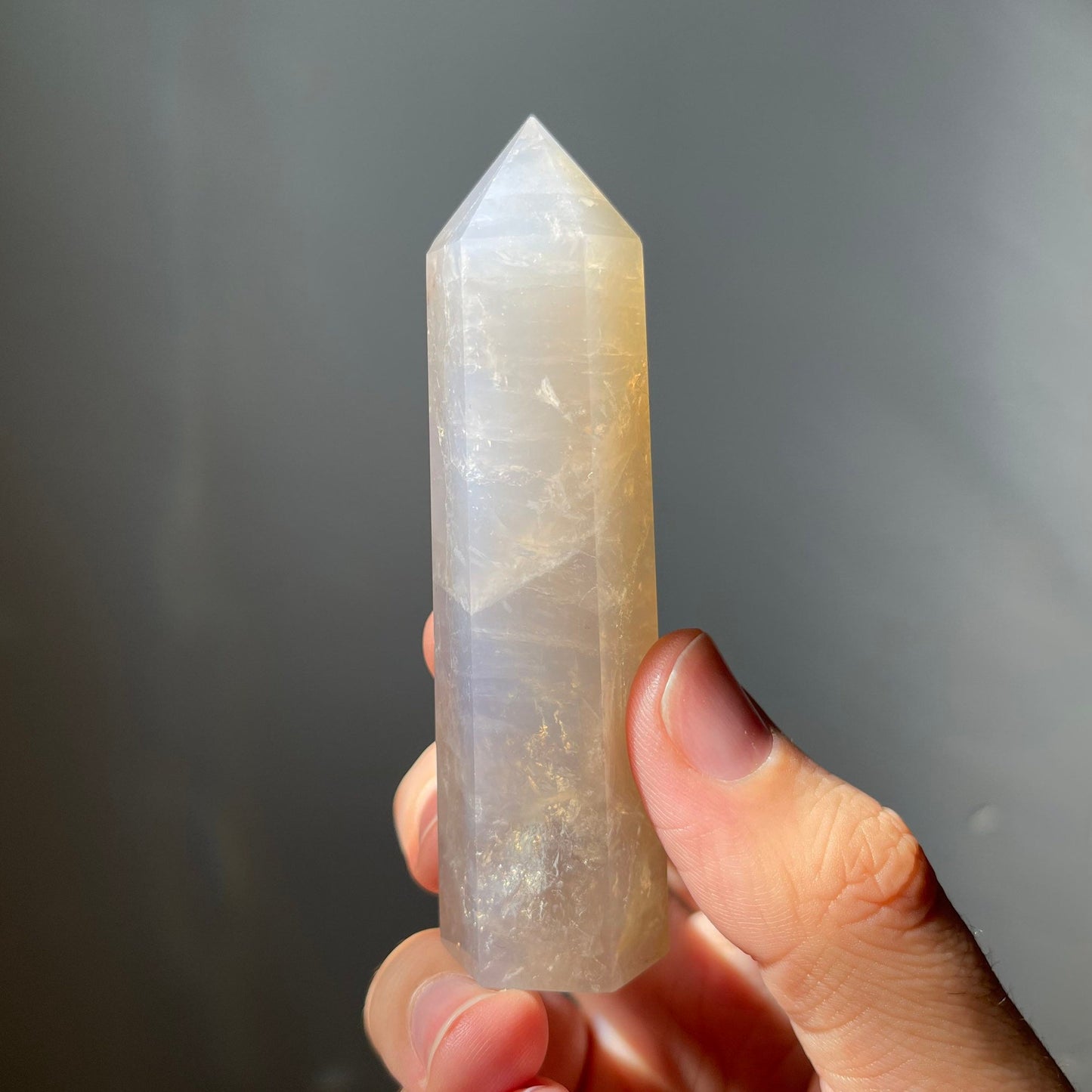 Blue Rose Quartz Crystal Tower | Crystal Point | Meditation & Healing Wand