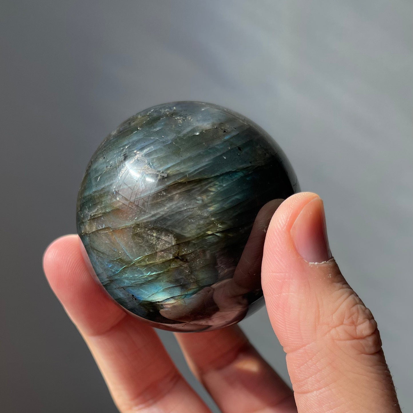 Stunning High Quality Small Labradorite Sphere | Super Flashy | Crystal Ball | Healing Crystal