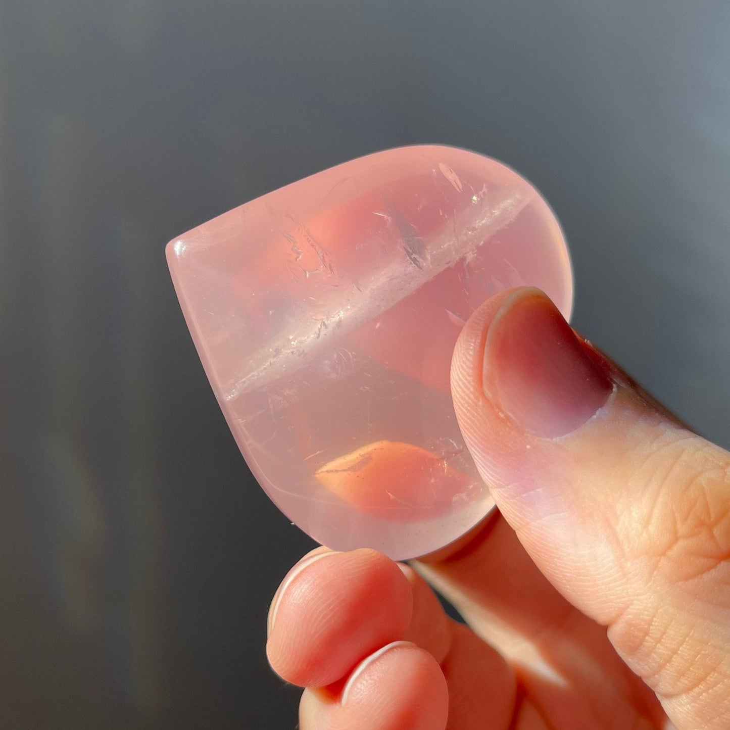 Stunning High Quality Star Rose Quartz Heart | Rainbows | Translucent | Hand Carved