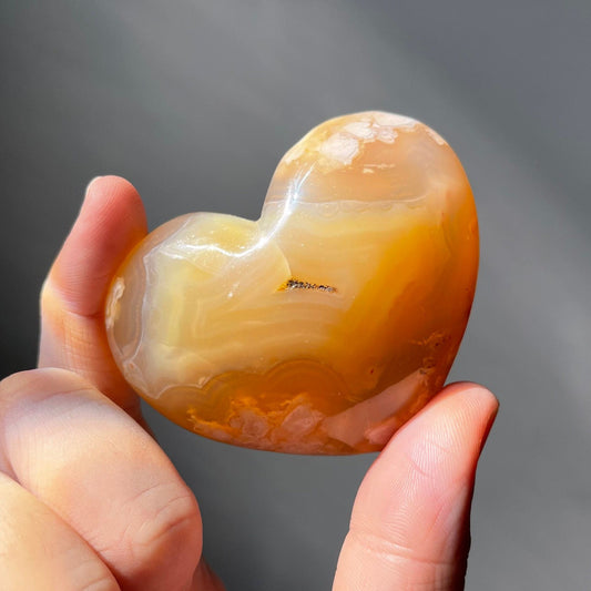 Flower Agate Heart | From Madagascar | Hand Carved