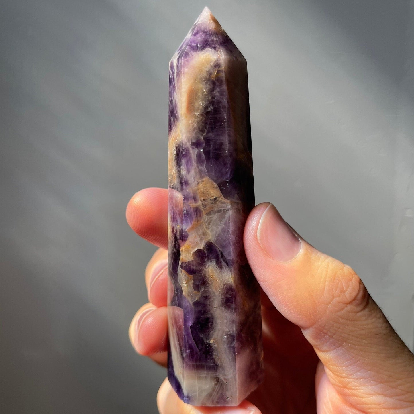 Dream Amethyst Tower | Chevron Amethyst | Crystal Point | Healing Wand