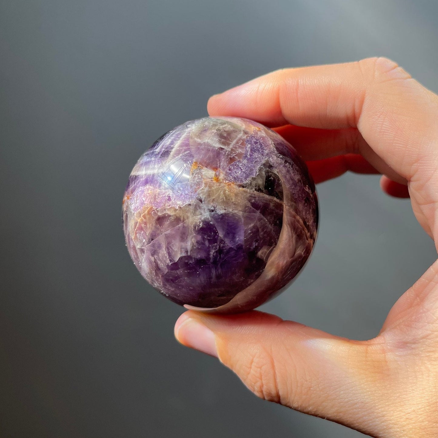 Dream Amethyst Sphere | Chevron Amethyst | Crystal Ball