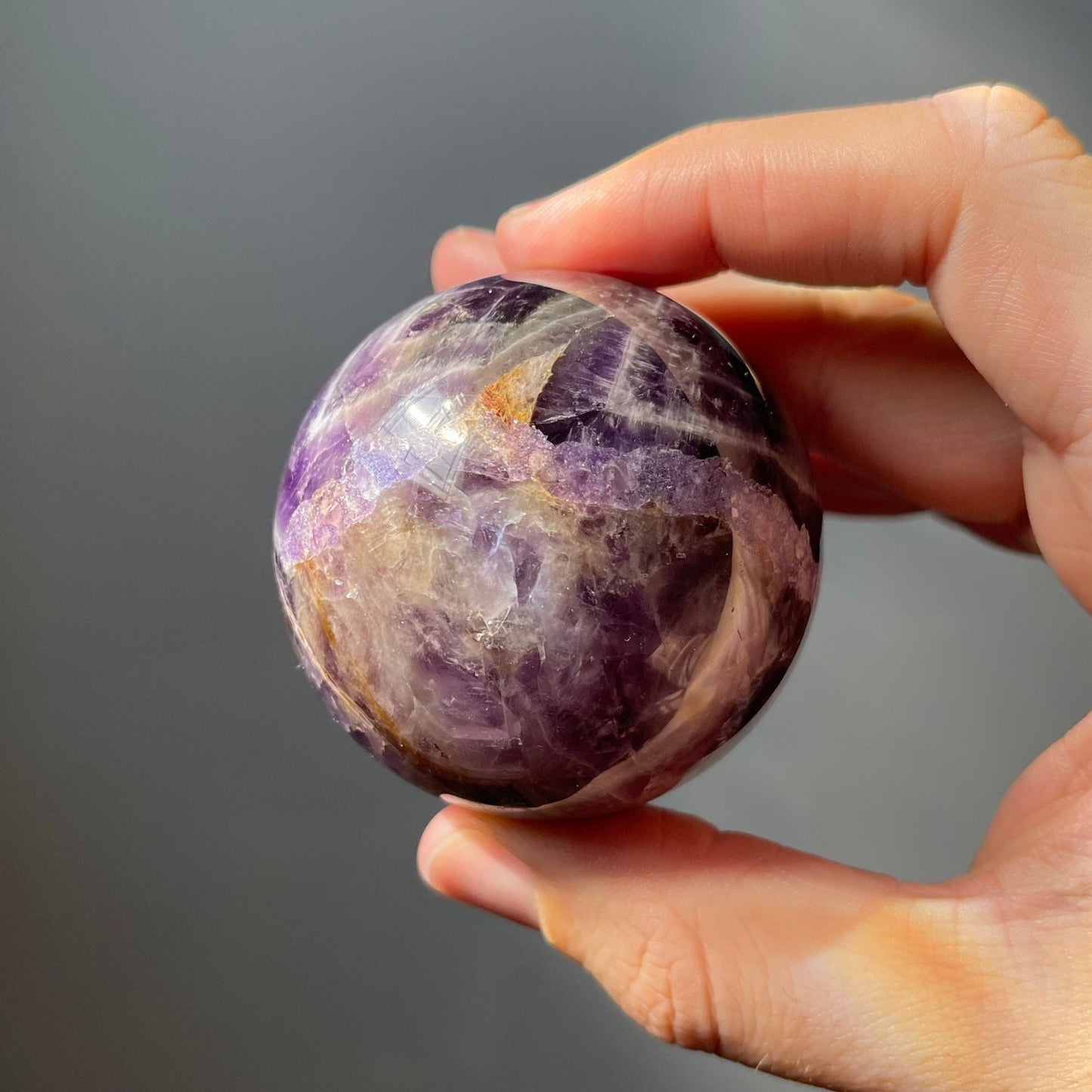 Dream Amethyst Sphere | Chevron Amethyst | Crystal Ball