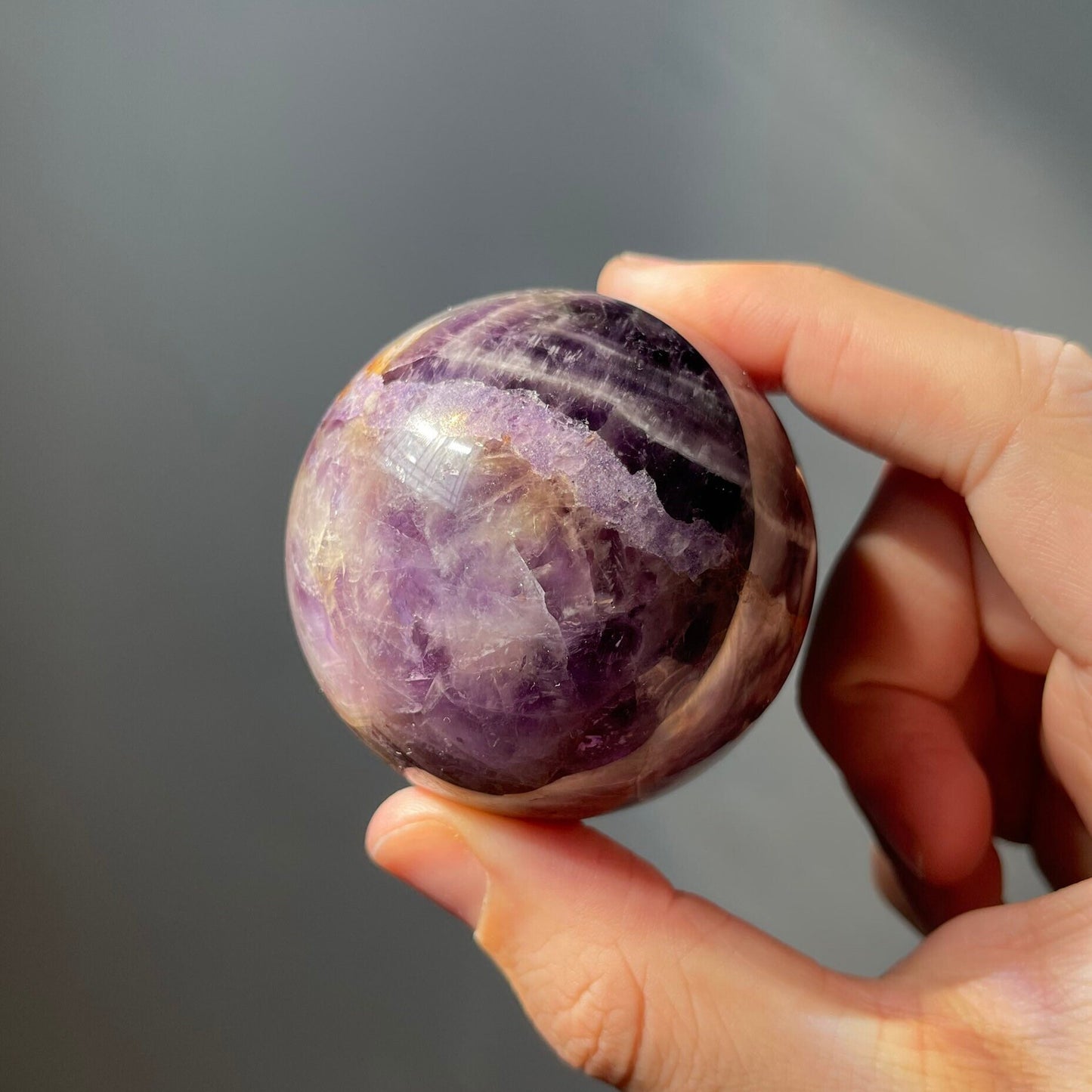 Dream Amethyst Sphere | Chevron Amethyst | Crystal Ball