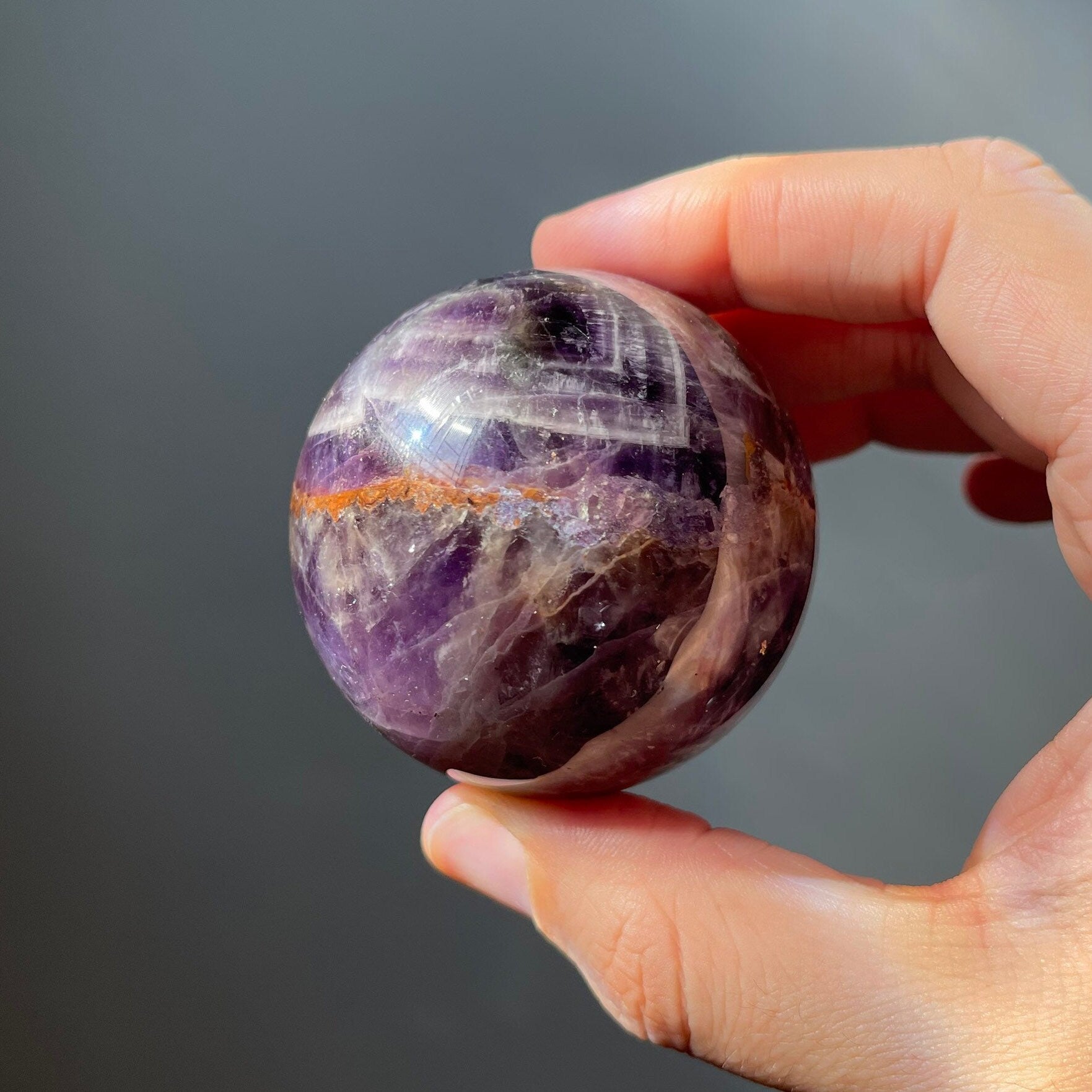 Dream Amethyst Sphere | Chevron Amethyst | Crystal Ball