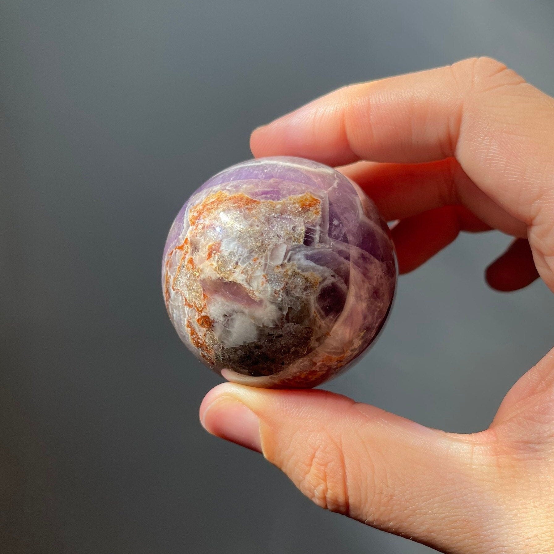 Dream Amethyst Sphere | Chevron Amethyst | Crystal Ball