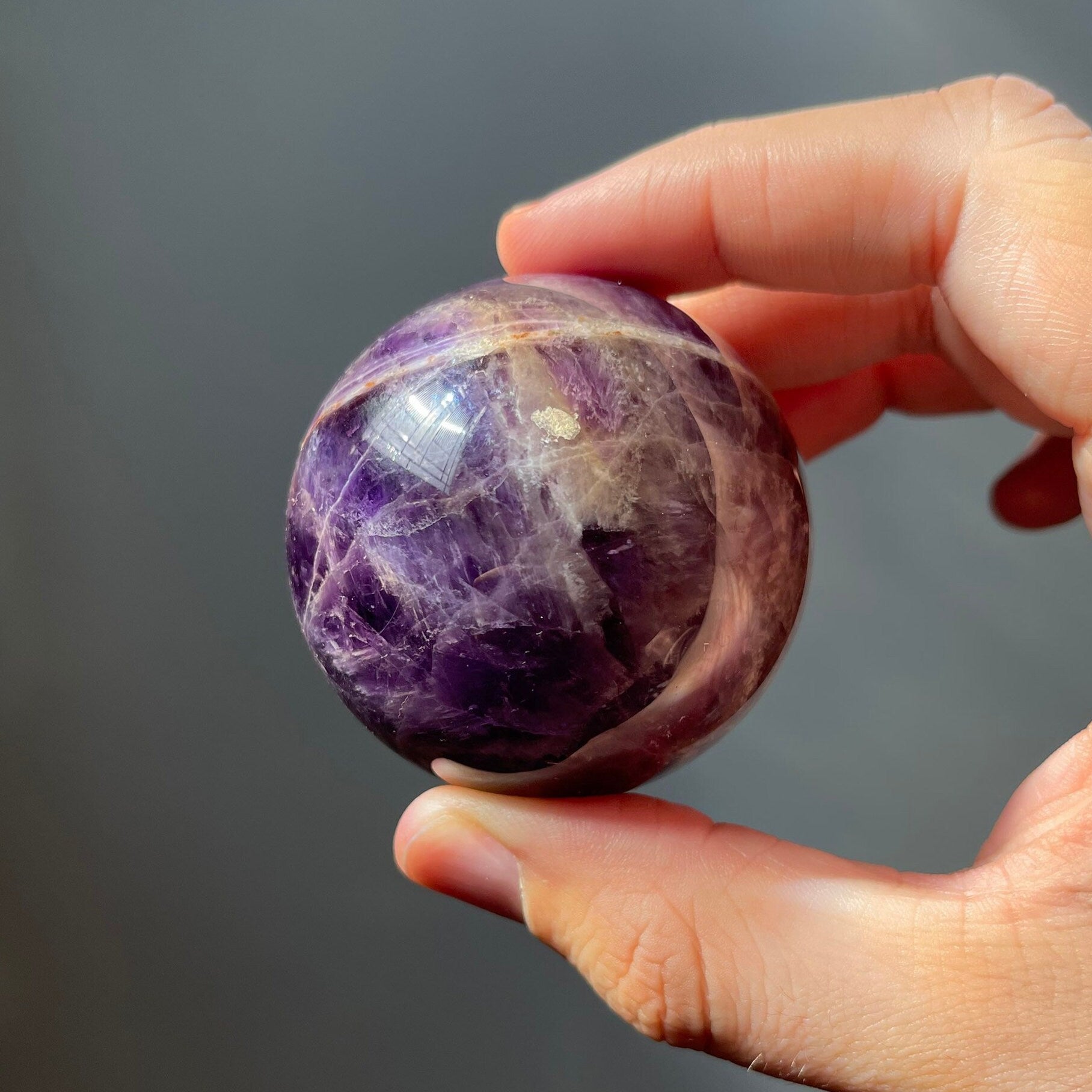 Dream Amethyst Sphere | Chevron Amethyst | Crystal Ball