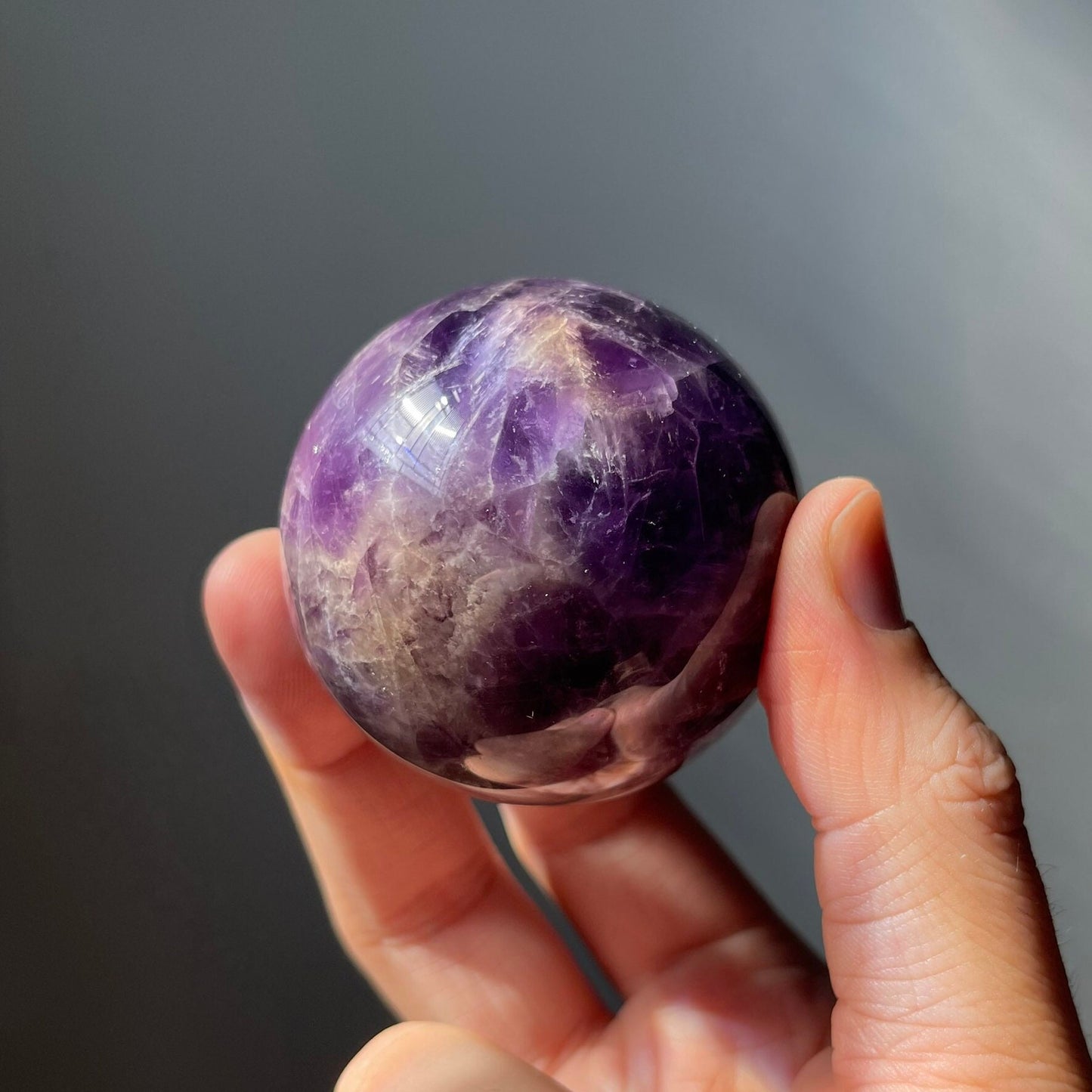 Dream Amethyst Sphere | Chevron Amethyst | Crystal Ball