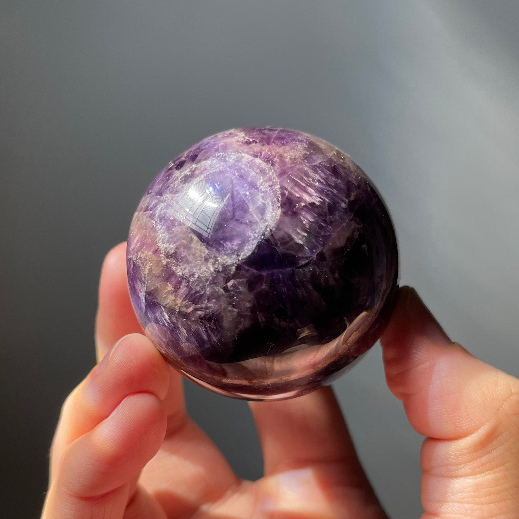 Dream Amethyst Sphere | Chevron Amethyst | Crystal Ball