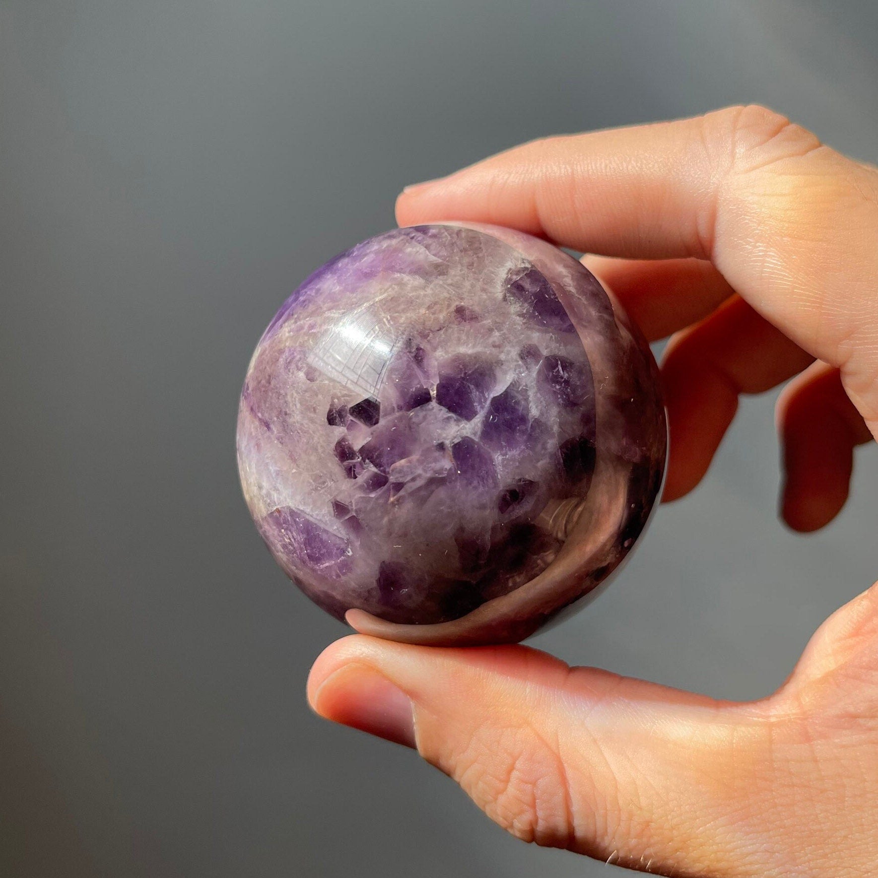 Dream Amethyst Sphere | Chevron Amethyst | Crystal Ball