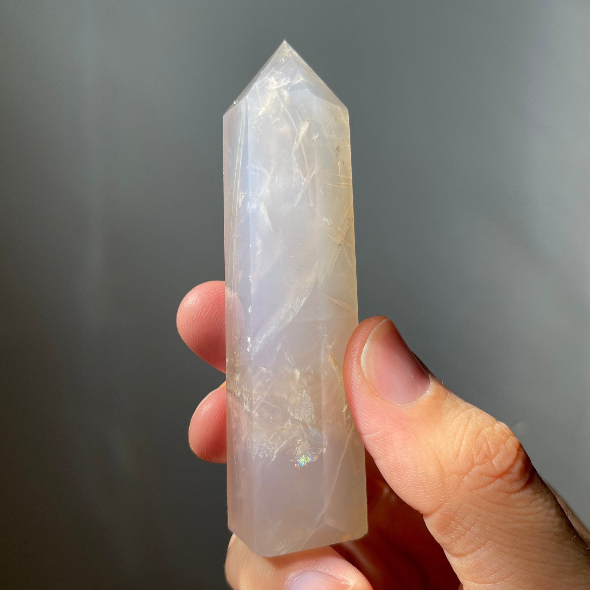 Blue Rose Quartz Crystal Tower | Crystal Point | Meditation & Healing Wand