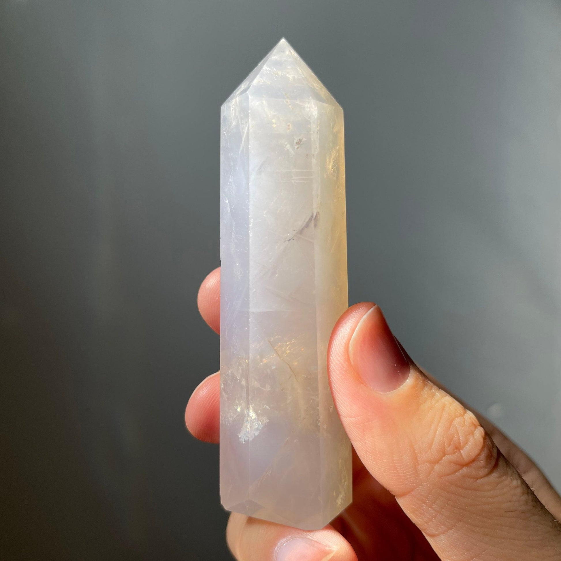 Blue Rose Quartz Crystal Tower | Crystal Point | Meditation & Healing Wand