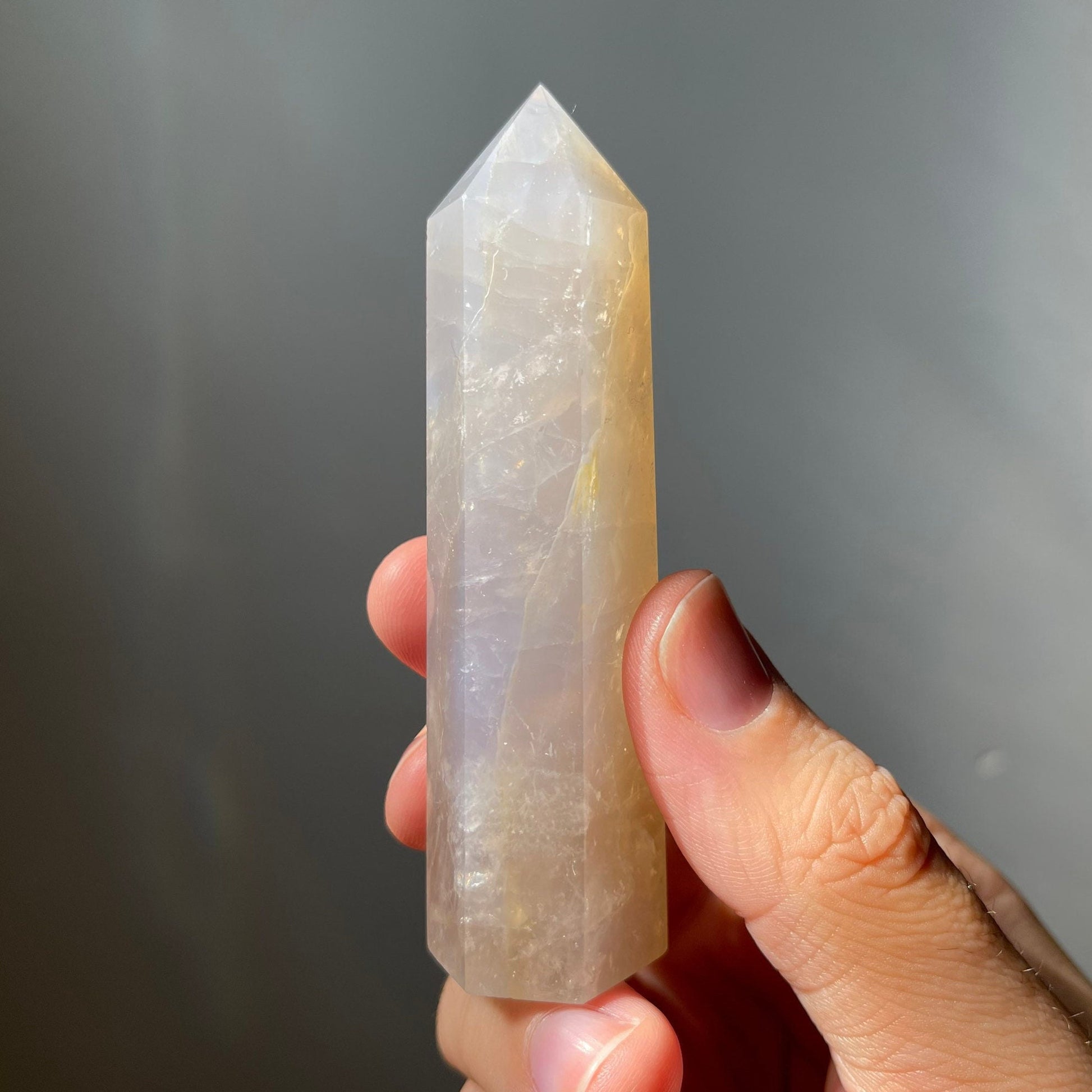 Blue Rose Quartz Crystal Tower | Crystal Point | Meditation & Healing Wand