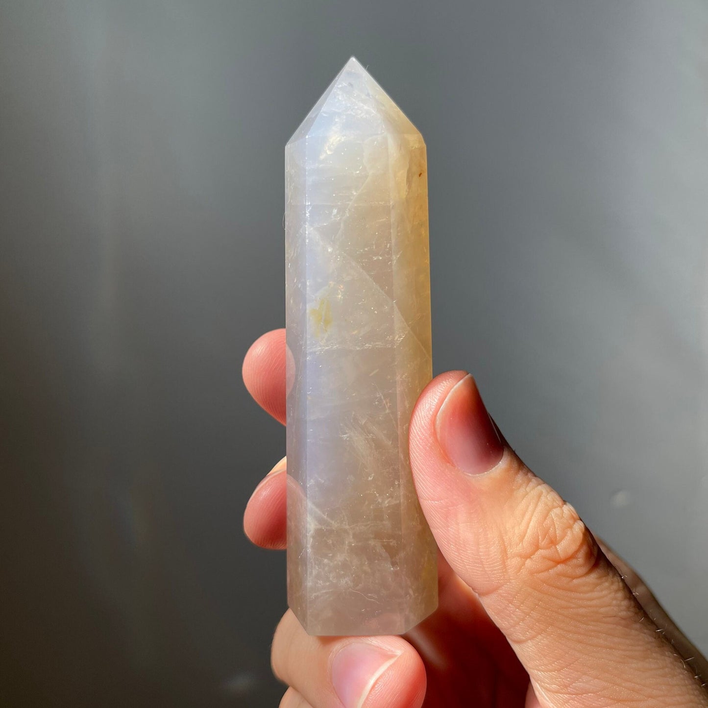 Blue Rose Quartz Crystal Tower | Crystal Point | Meditation & Healing Wand