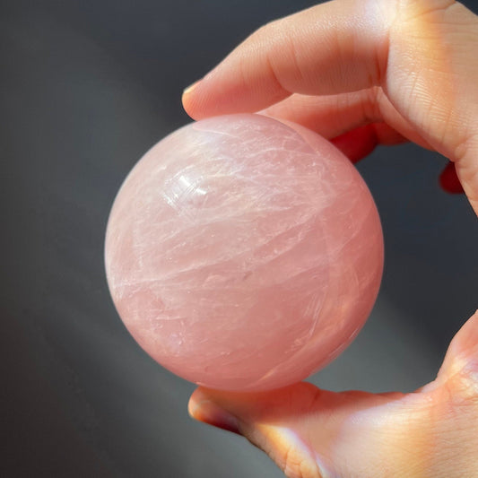 Star Rose Quartz Sphere | Rainbows | Crystal Ball | Crystal Healing