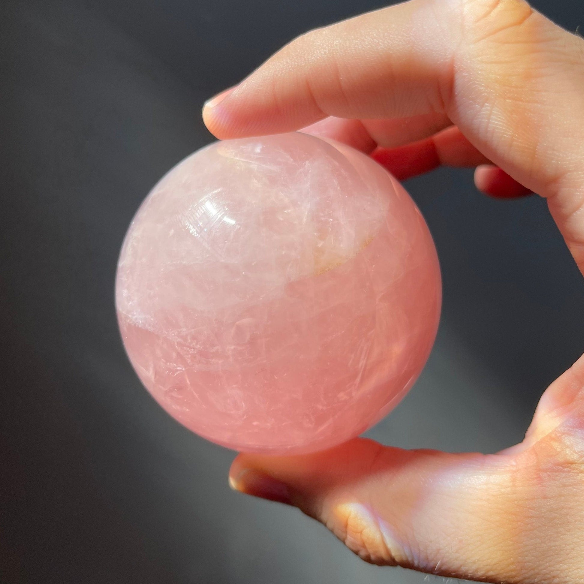 Star Rose Quartz Sphere | Rainbows | Crystal Ball | Crystal Healing