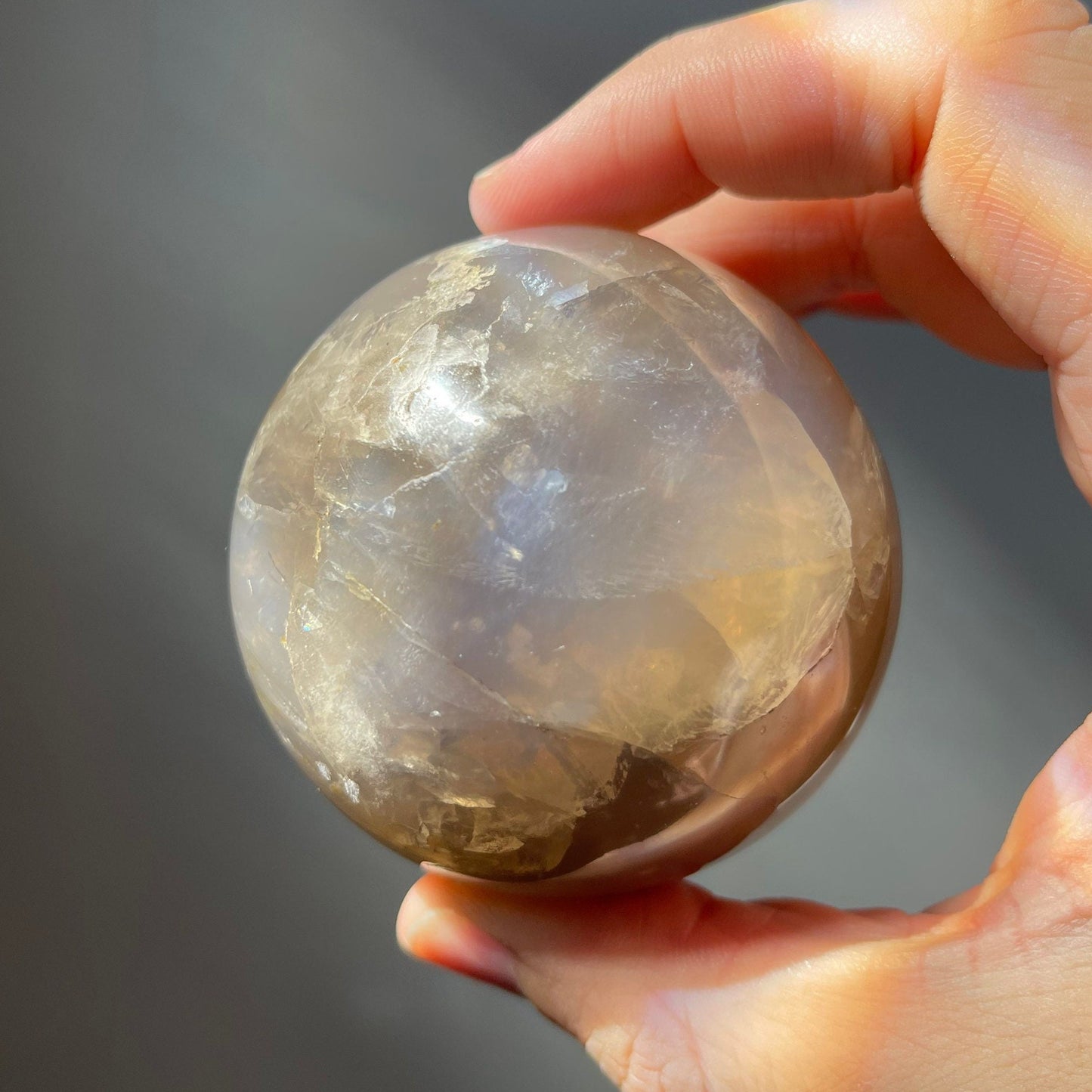 Blue Rose Quartz Sphere | Hand Carved | Crystal Ball | Crystal Healing