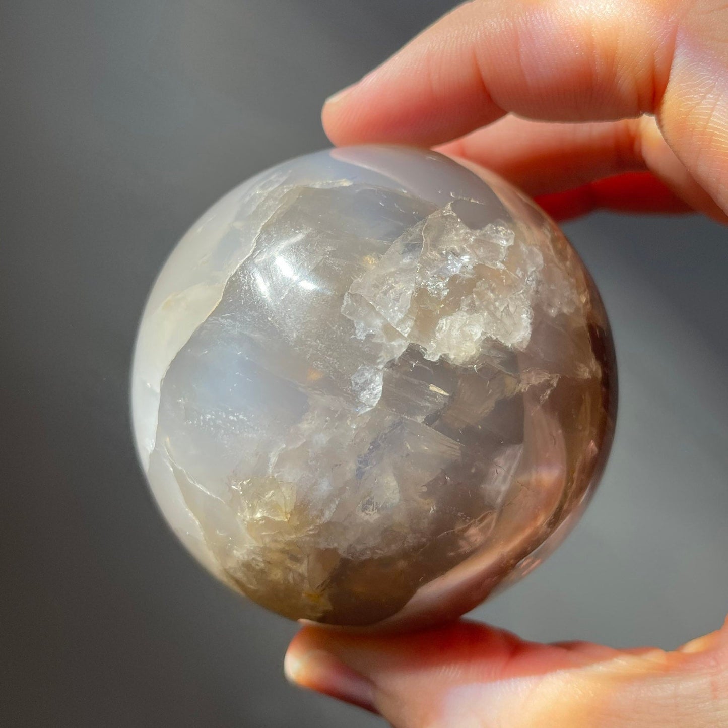 Blue Rose Quartz Sphere | Hand Carved | Crystal Ball | Crystal Healing