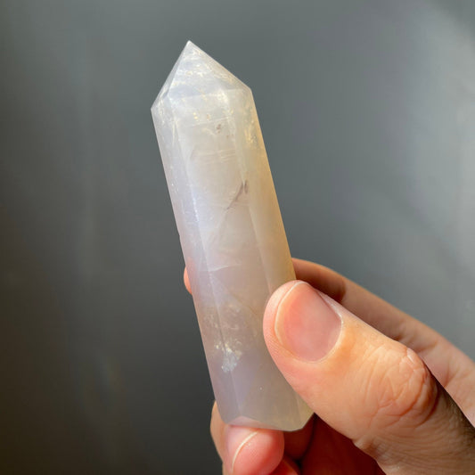 Blue Rose Quartz Crystal Tower | Crystal Point | Meditation & Healing Wand