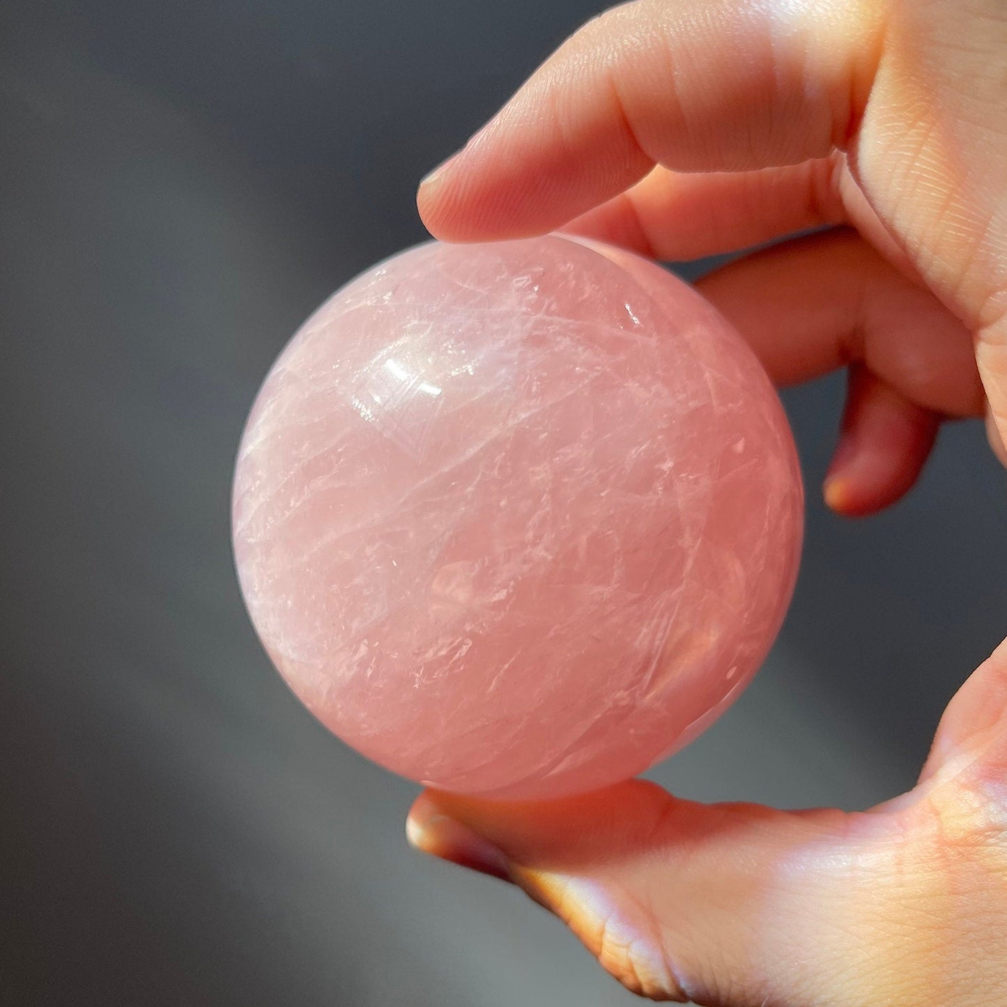 Star Rose Quartz Sphere | Rainbows | Crystal Ball | Crystal Healing