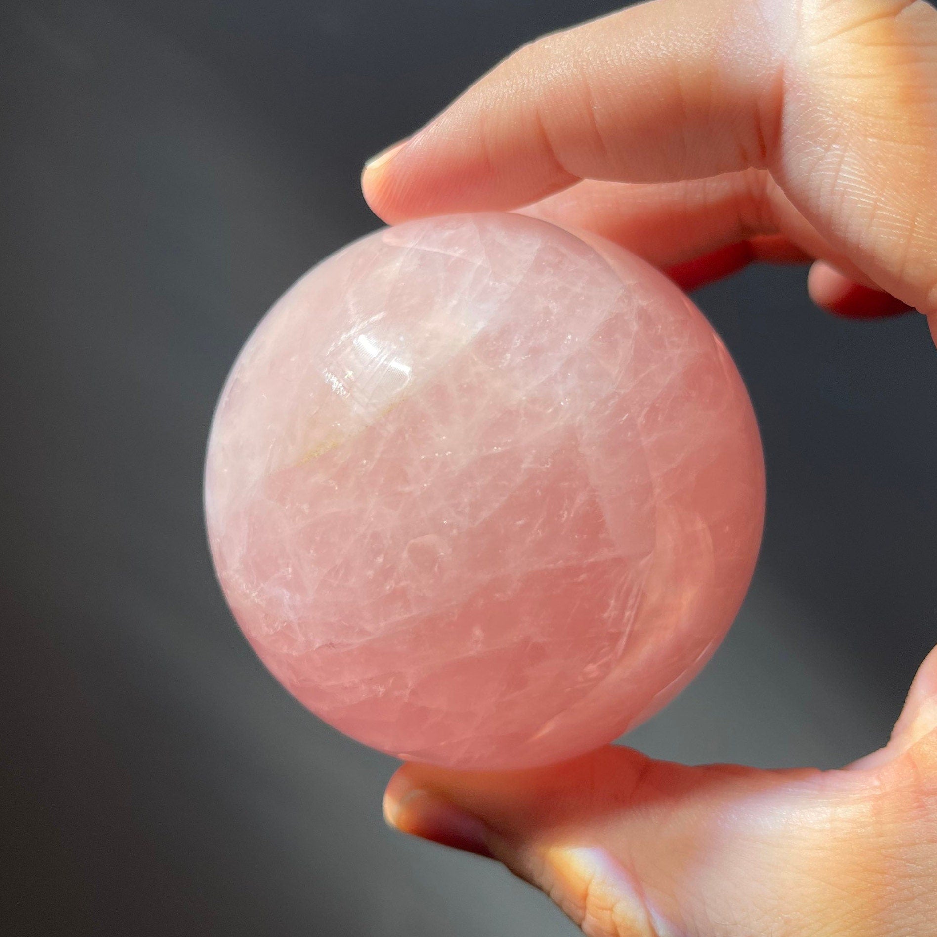 Star Rose Quartz Sphere | Rainbows | Crystal Ball | Crystal Healing