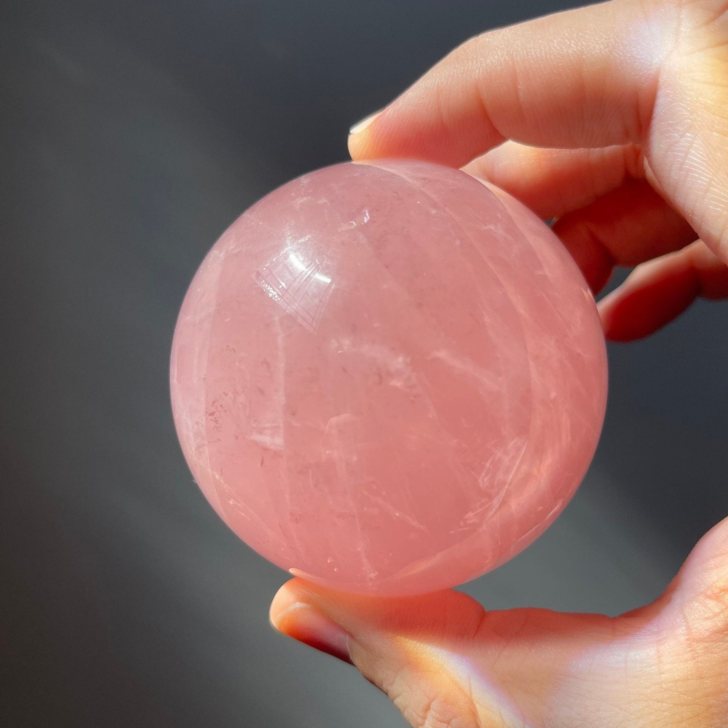 Star Rose Quartz Sphere | Rainbows | Crystal Ball | Crystal Healing