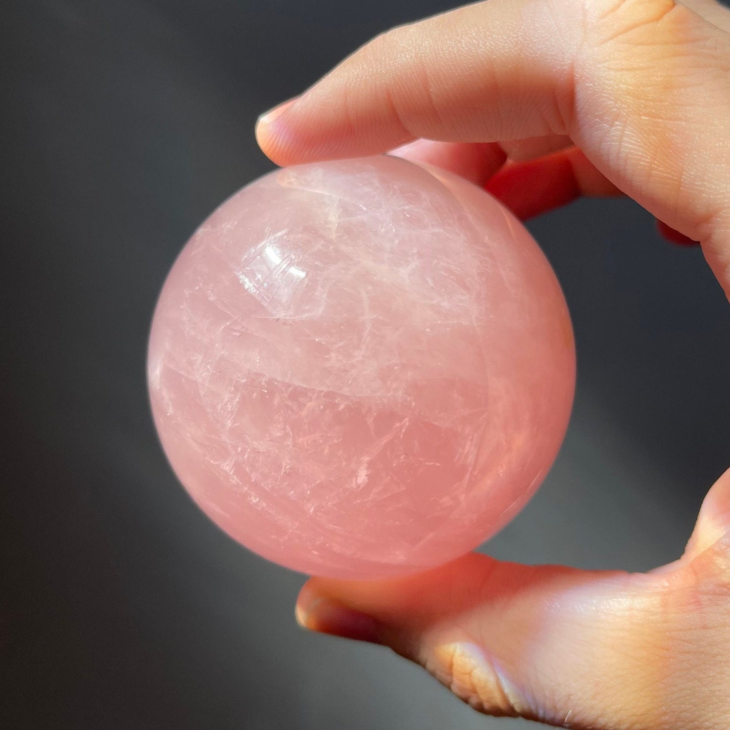 Star Rose Quartz Sphere | Rainbows | Crystal Ball | Crystal Healing