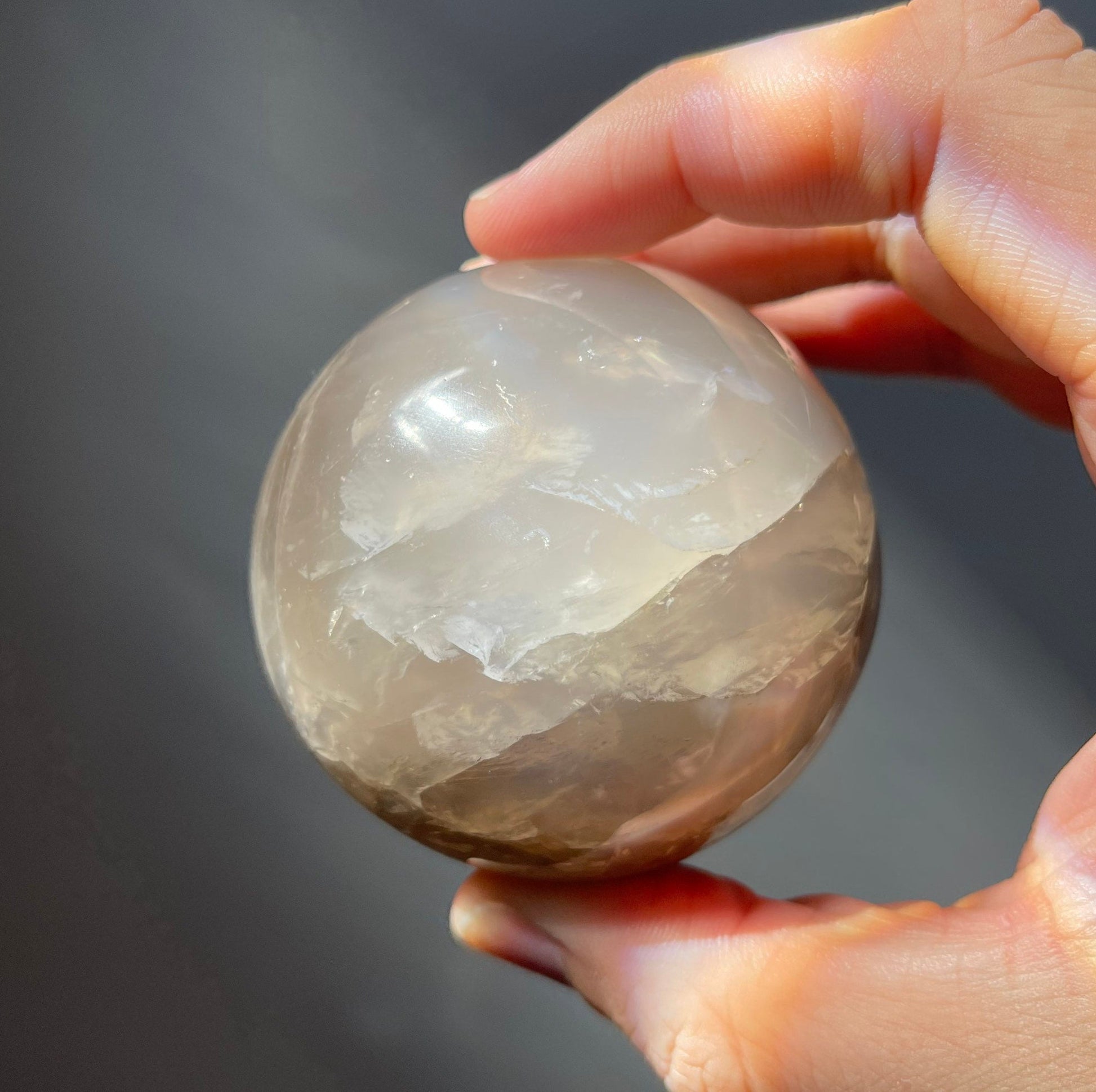 Blue Rose Quartz Sphere | Hand Carved | Crystal Ball | Crystal Healing