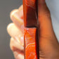 Large Red Carnelian Crystal Heart | Druzy | Hand Carved | Mediation & Healing Crystal