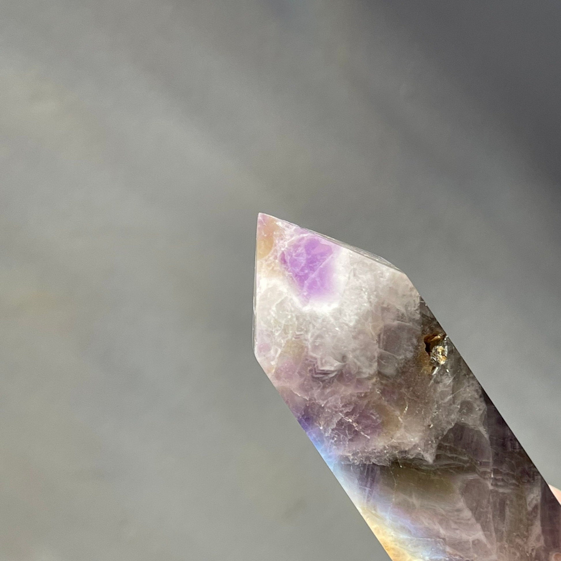 Dream Amethyst Double Terminated Crystal Tower | Chevron Amethyst | Crystal Point | Healing & Meditation Wand