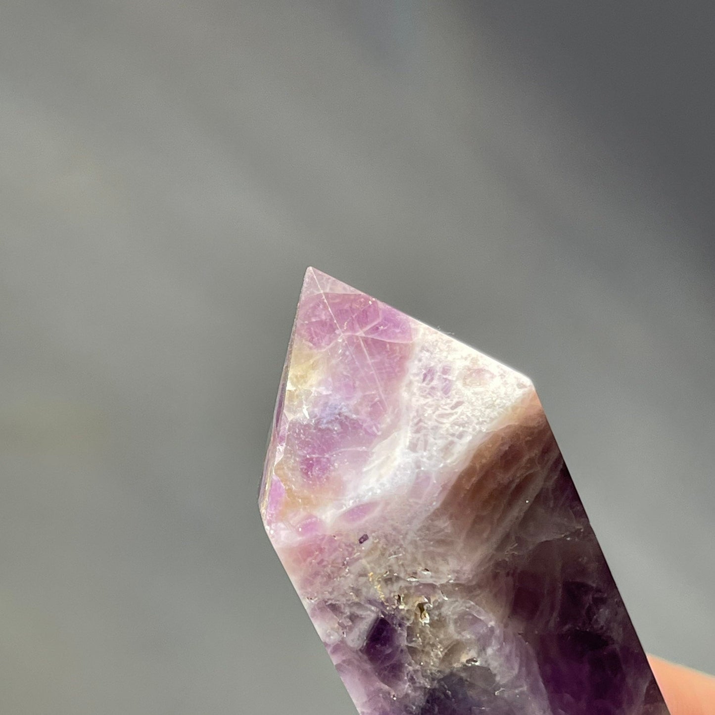 Dream Amethyst Double Terminated Crystal Tower | Chevron Amethyst | Crystal Point | Healing & Meditation Wand