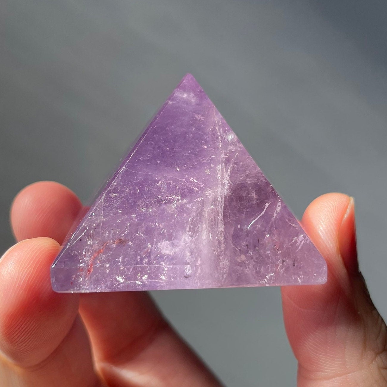 Amethyst Crystal Pyramid | Hand Carved Quartz | Meditation & Healing Crystal