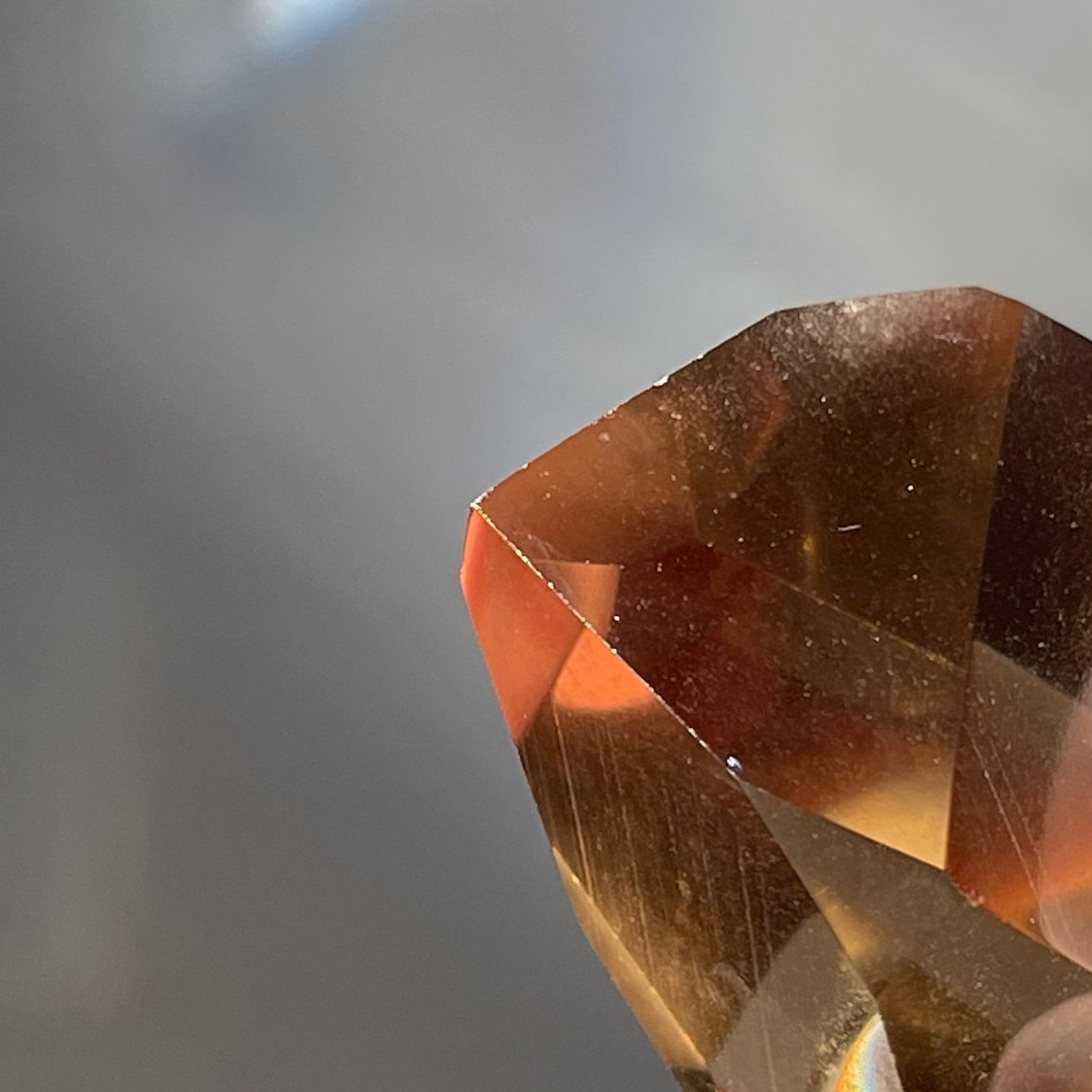 Genuine Smoky Citrine Point with Half Phantoms | Crystal Tower | From Brazil | Healing & Crystal Wand