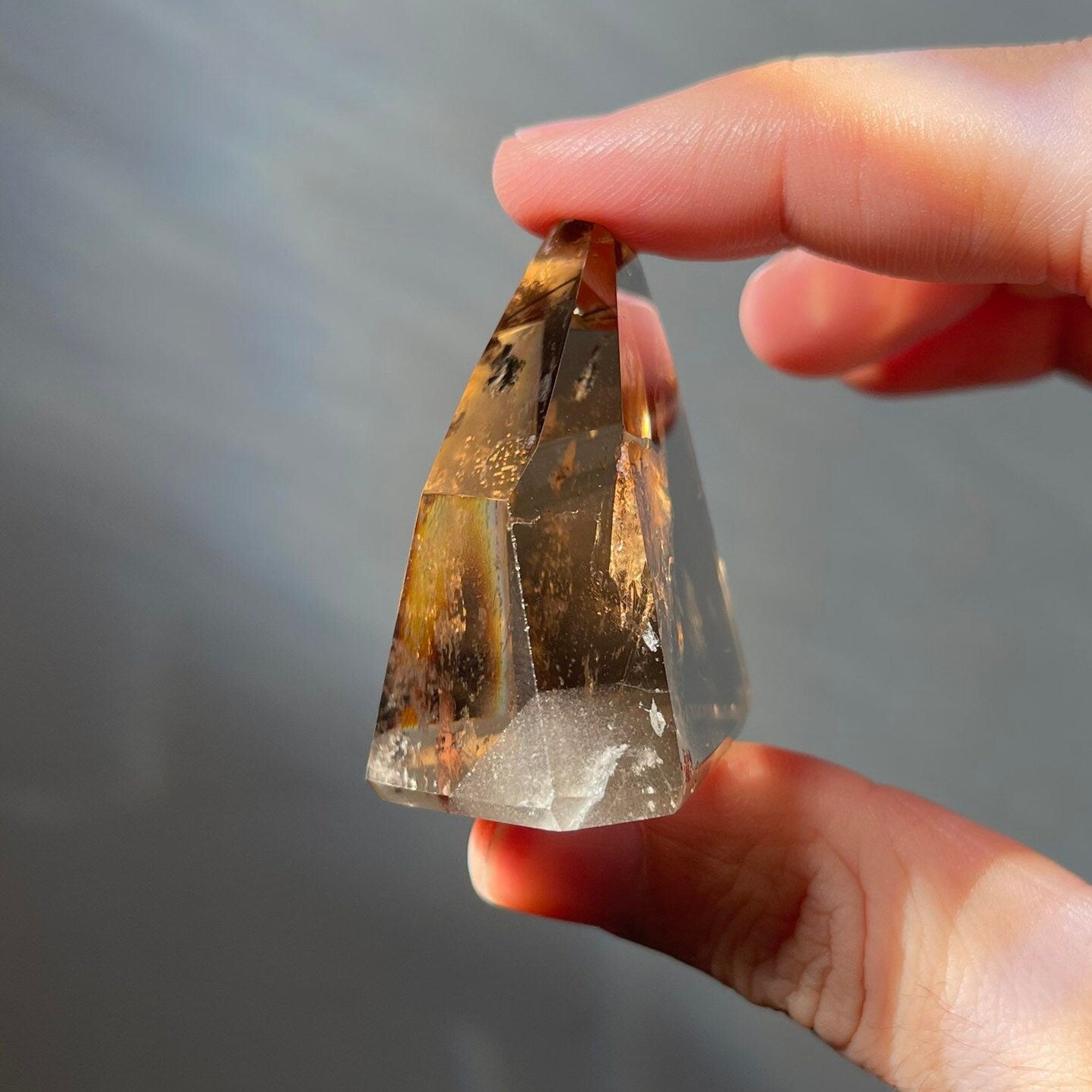 Genuine Smoky Citrine Point | Crystal Tower | From Brazil | Healing & Crystal Wand