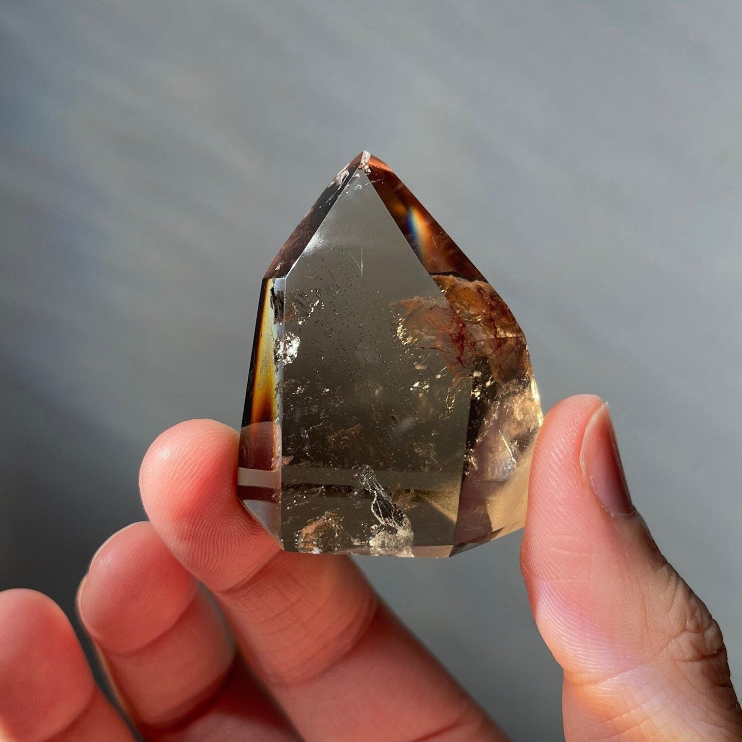 Genuine Smoky Citrine Point | Crystal Tower | From Brazil | Healing & Crystal Wand